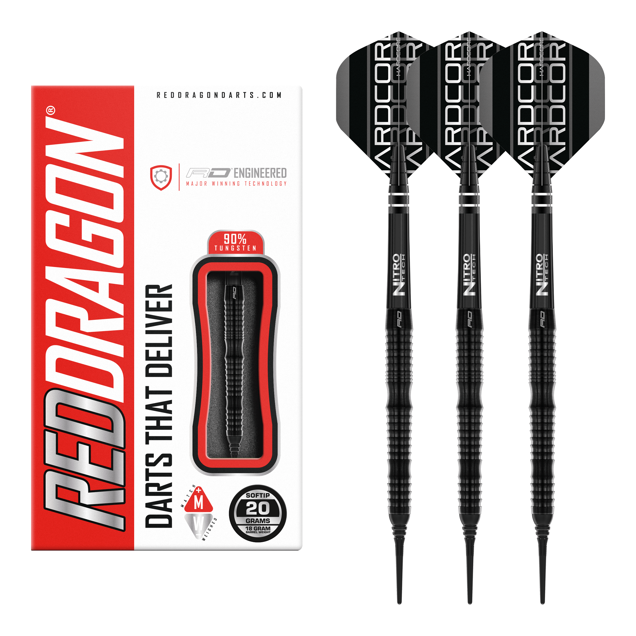 Red Dragon Razor Edge Extreme - 90% Tungsten Soft Tip Darts 20 Grams Darts