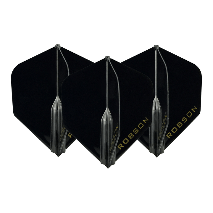 Robson Robson Plus Standard Moulded Dart Flights Black Flights