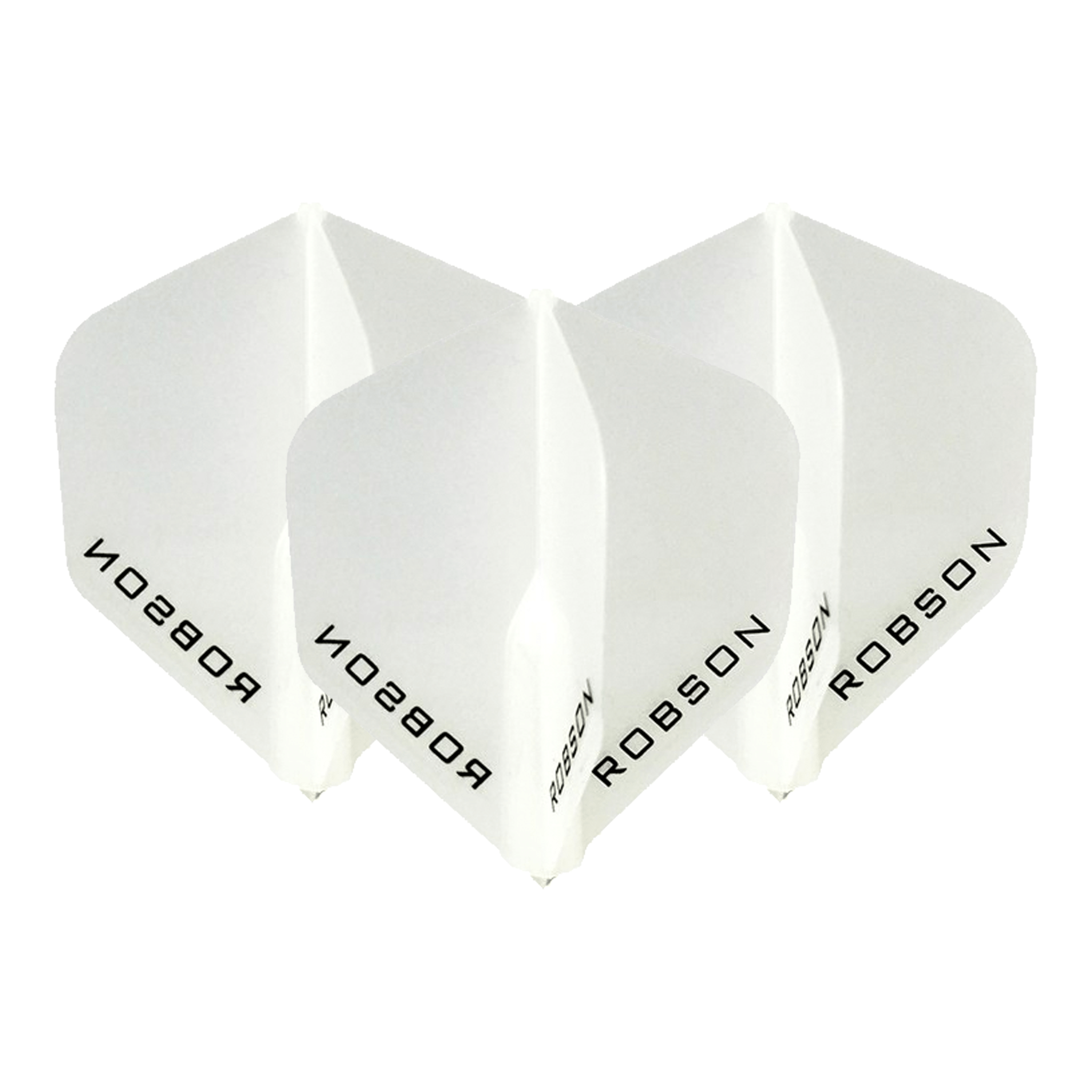 Robson Robson Plus Standard Moulded Dart Flights Clear White Flights