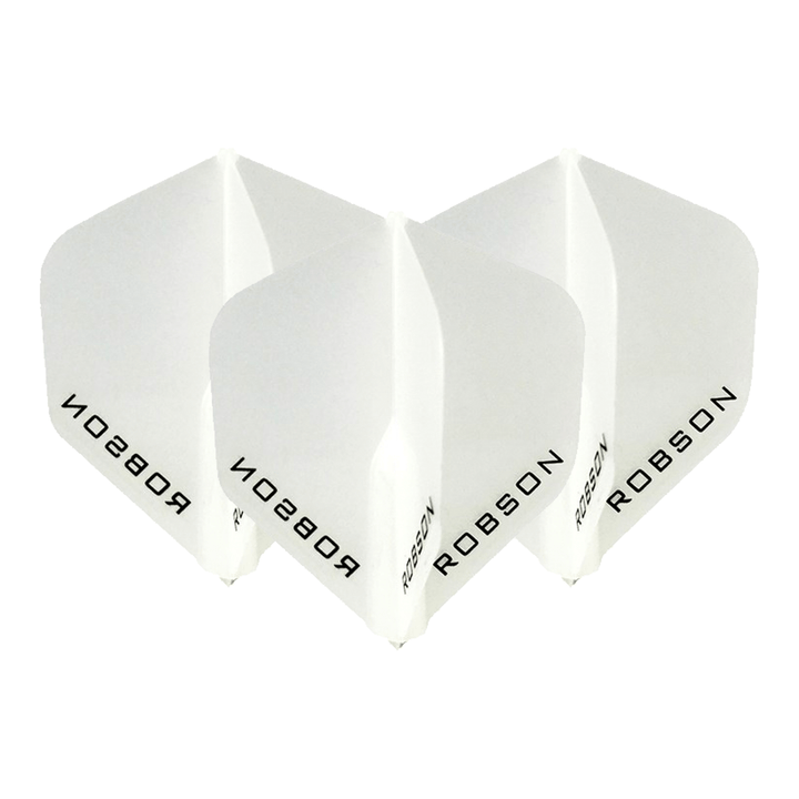 Robson Robson Plus Standard Moulded Dart Flights Clear White Flights