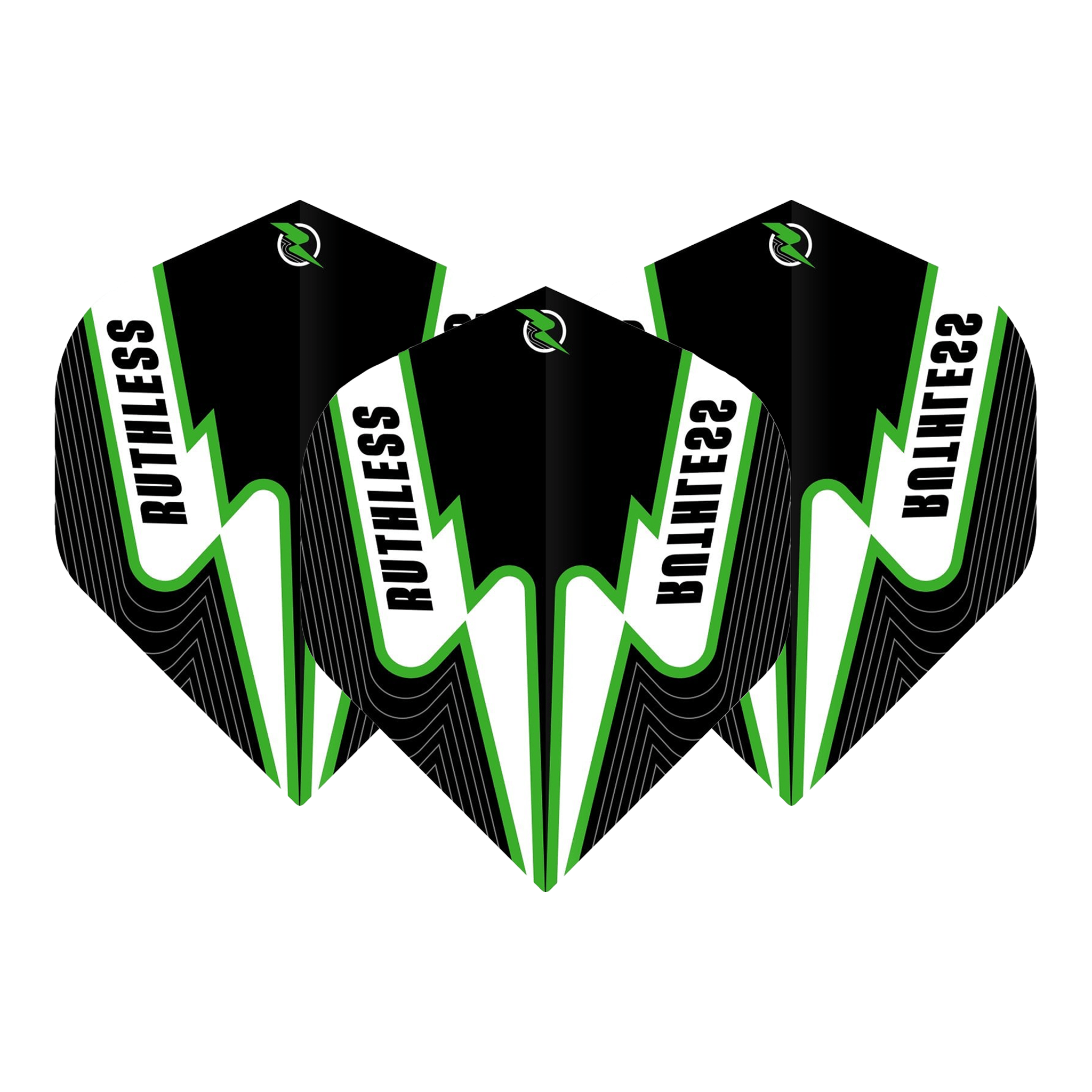 Ruthless Power Surge - Dart Flights No. 2 / Black & Green Flights