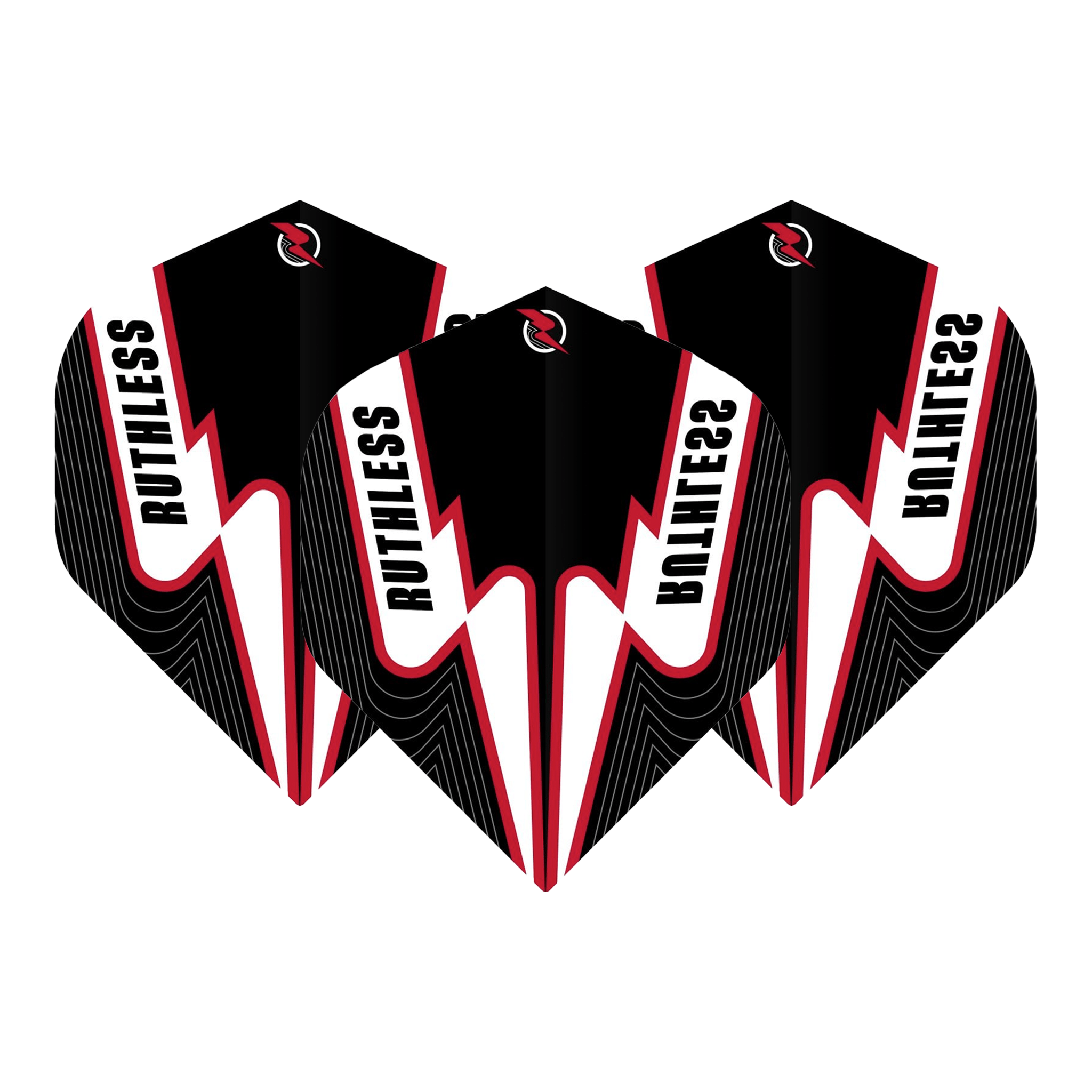 Ruthless Power Surge - Dart Flights No. 2 / Black & Red Flights