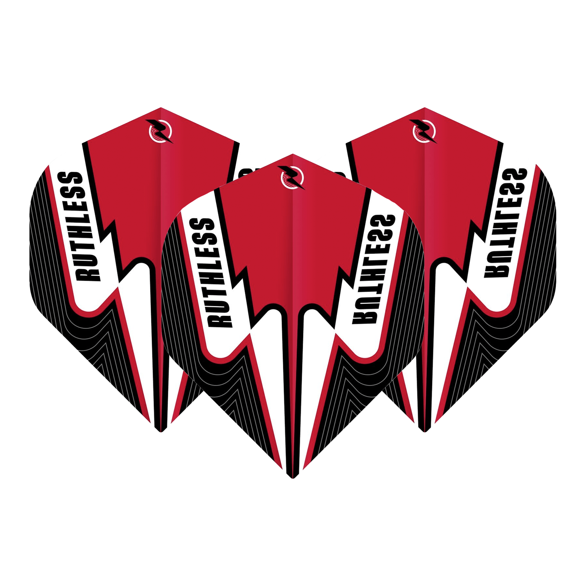 Ruthless Power Surge - Dart Flights No. 2 / Red & Black Flights