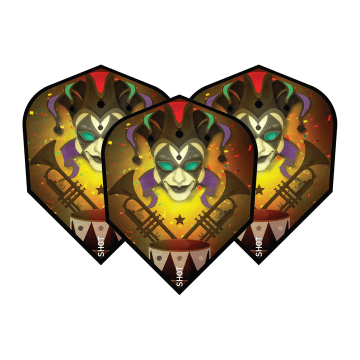 Shot Americana Jester - Dart Flights Small Standard / Black Flights