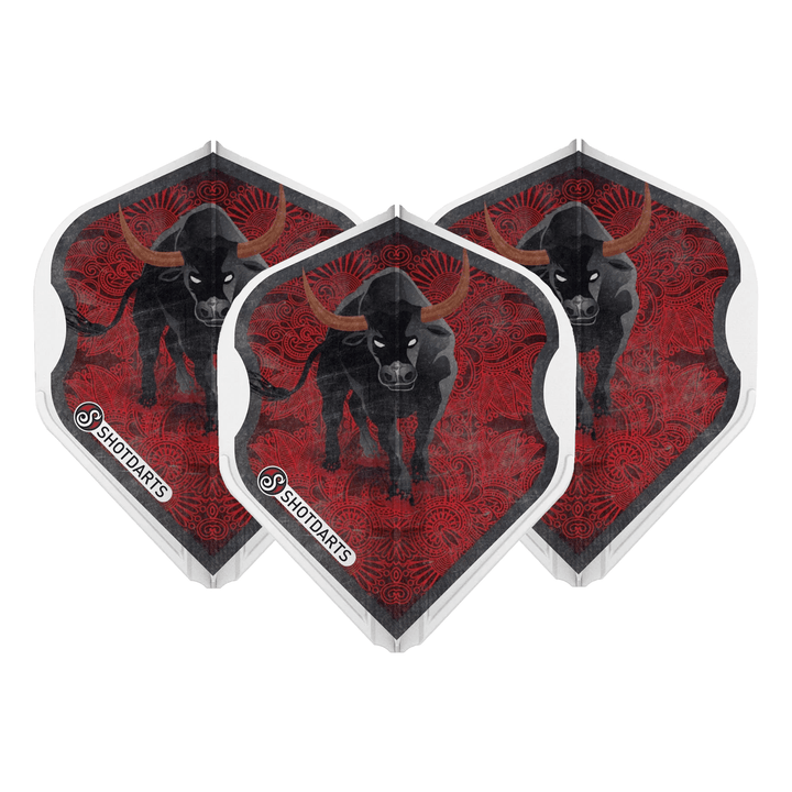 Shot Americana Longhorn - Moulded Dart Flights L-Style / Black Flights