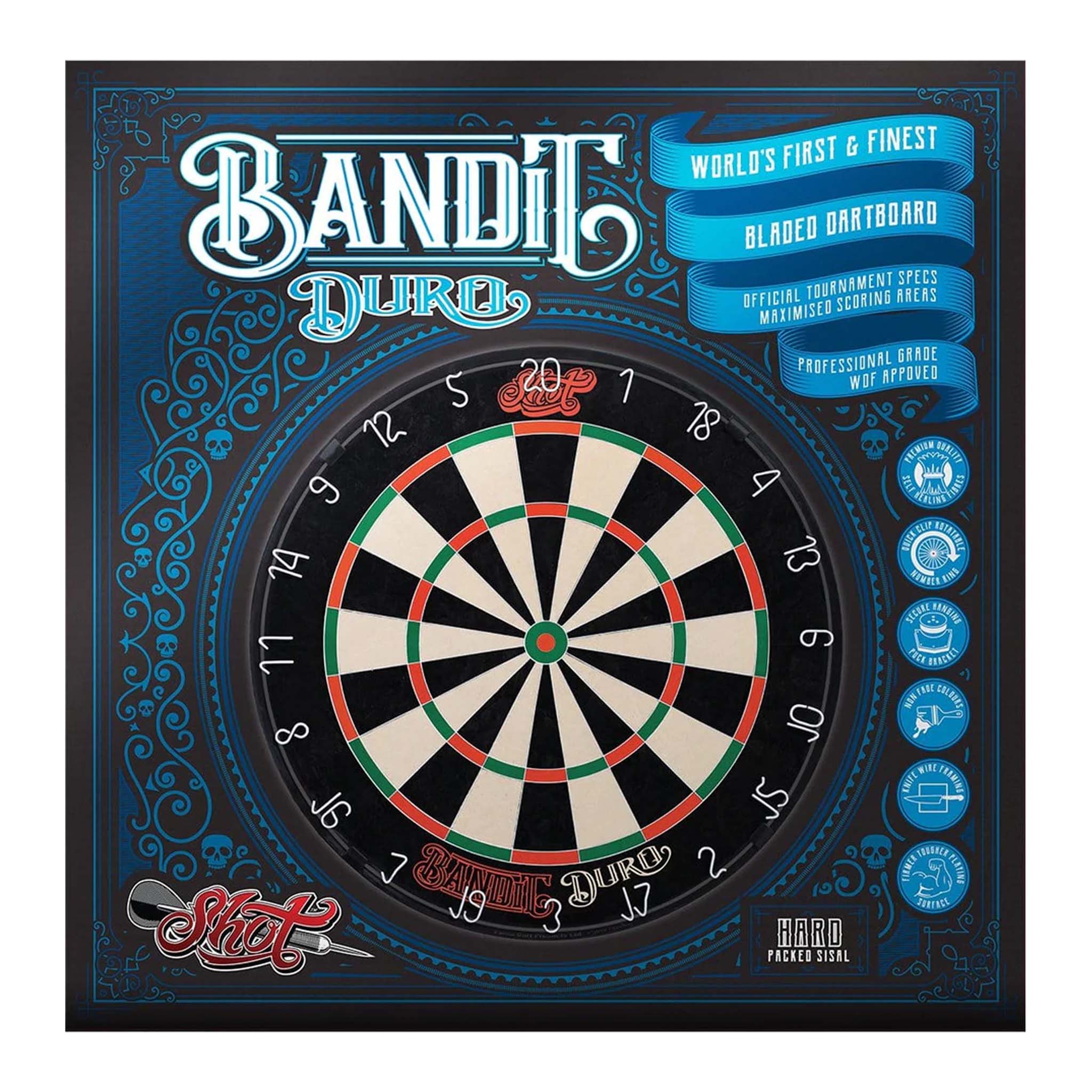Shot Bandit Dartboard & Quantum Cabinet Bundle Boards