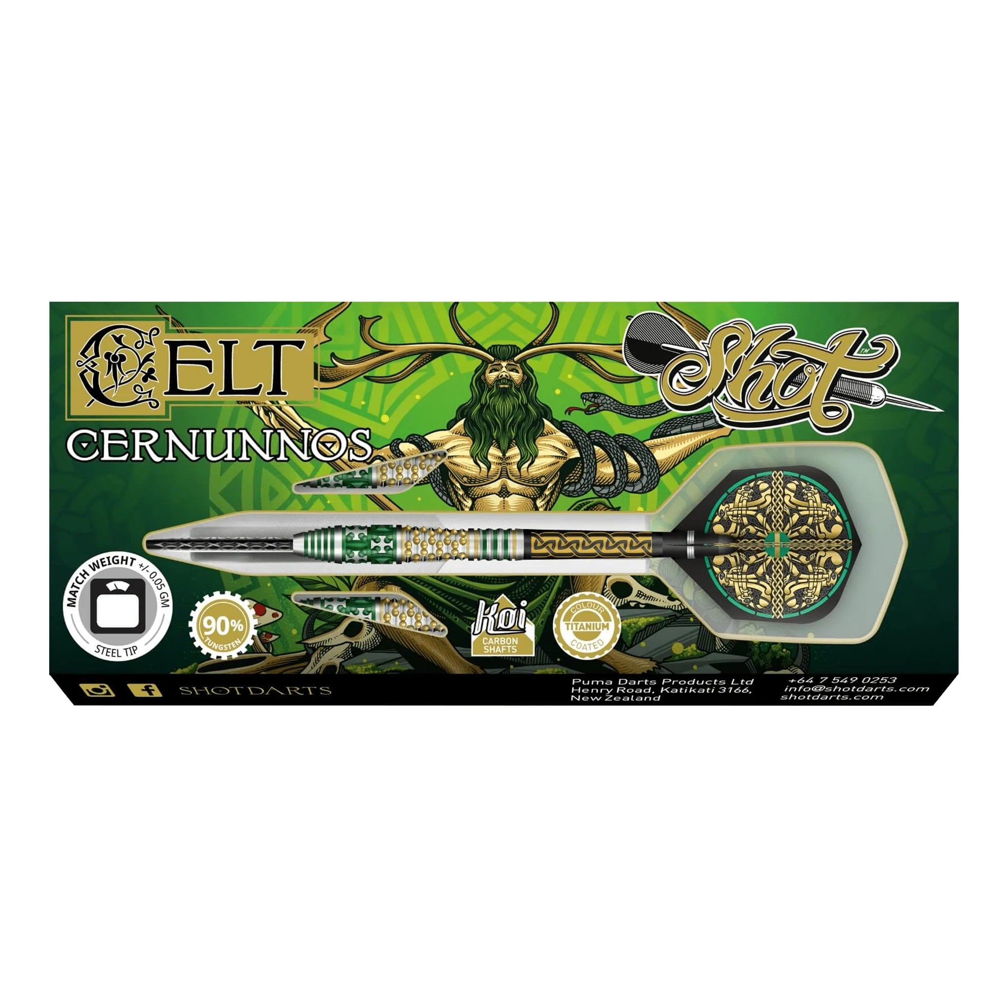 Shot Celt Cernunnos - 90% Tungsten Steel Tip Darts Darts