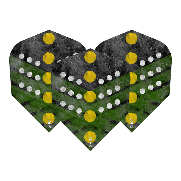 Shot Devon Peterson The Courage - Dart Flights Small Standard / Green Flights