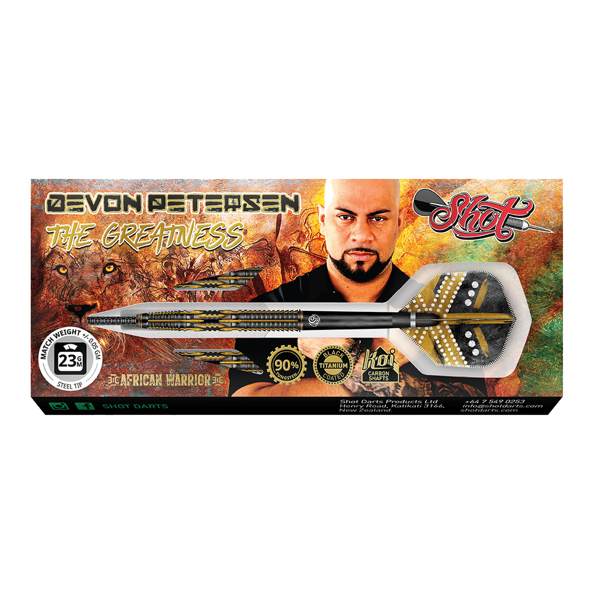 Shot Devon Peterson The Greatness - 90% Tungsten Steel Tip Darts Darts