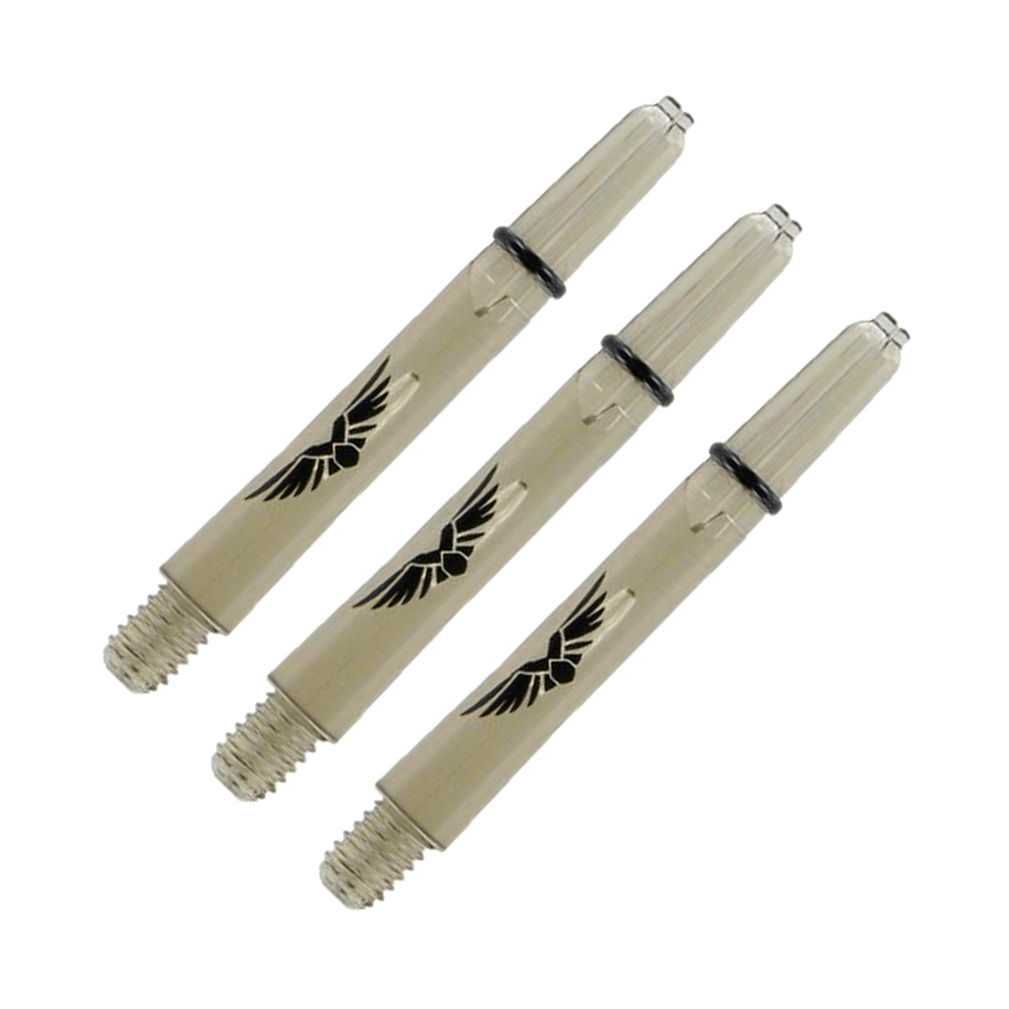 Shot Eagle Claw Nylon Dart Shafts Clear Black / Inbetween (39mm) Shafts