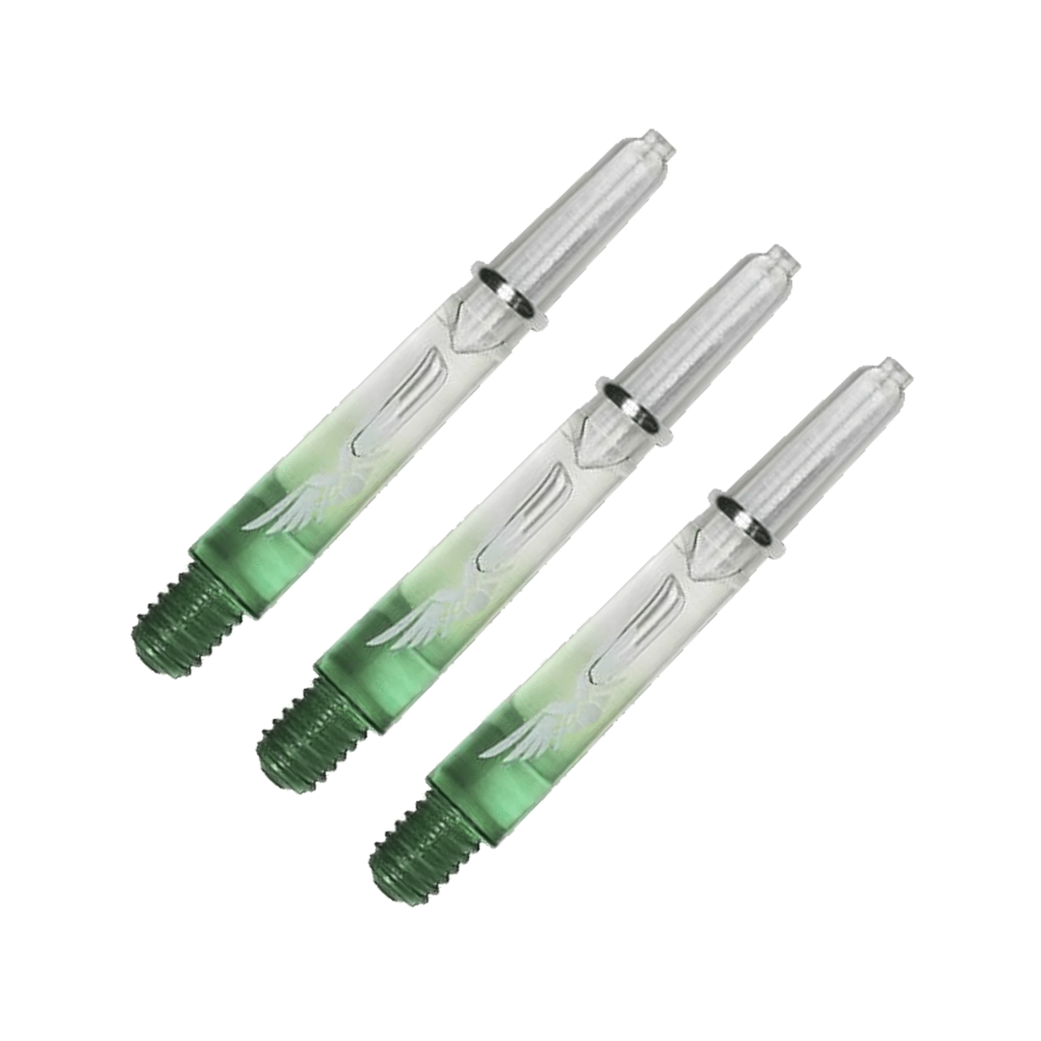 Shot Eagle Claw Short (35mm) Nylon Dart Shafts Clear Green Shafts