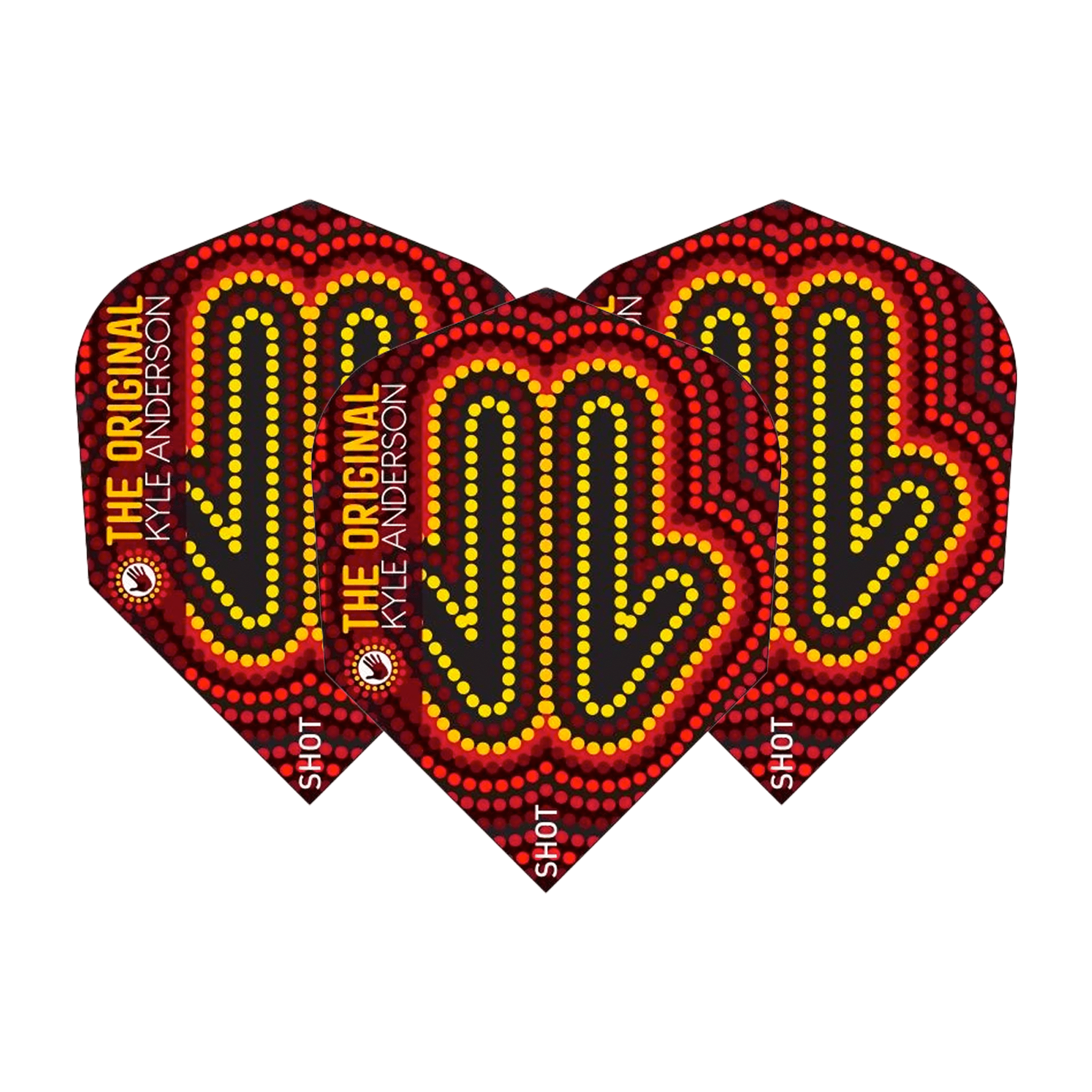 Shot Kyle Anderson Desert Boomer Standard Dart Flights Red/Yellow Flights