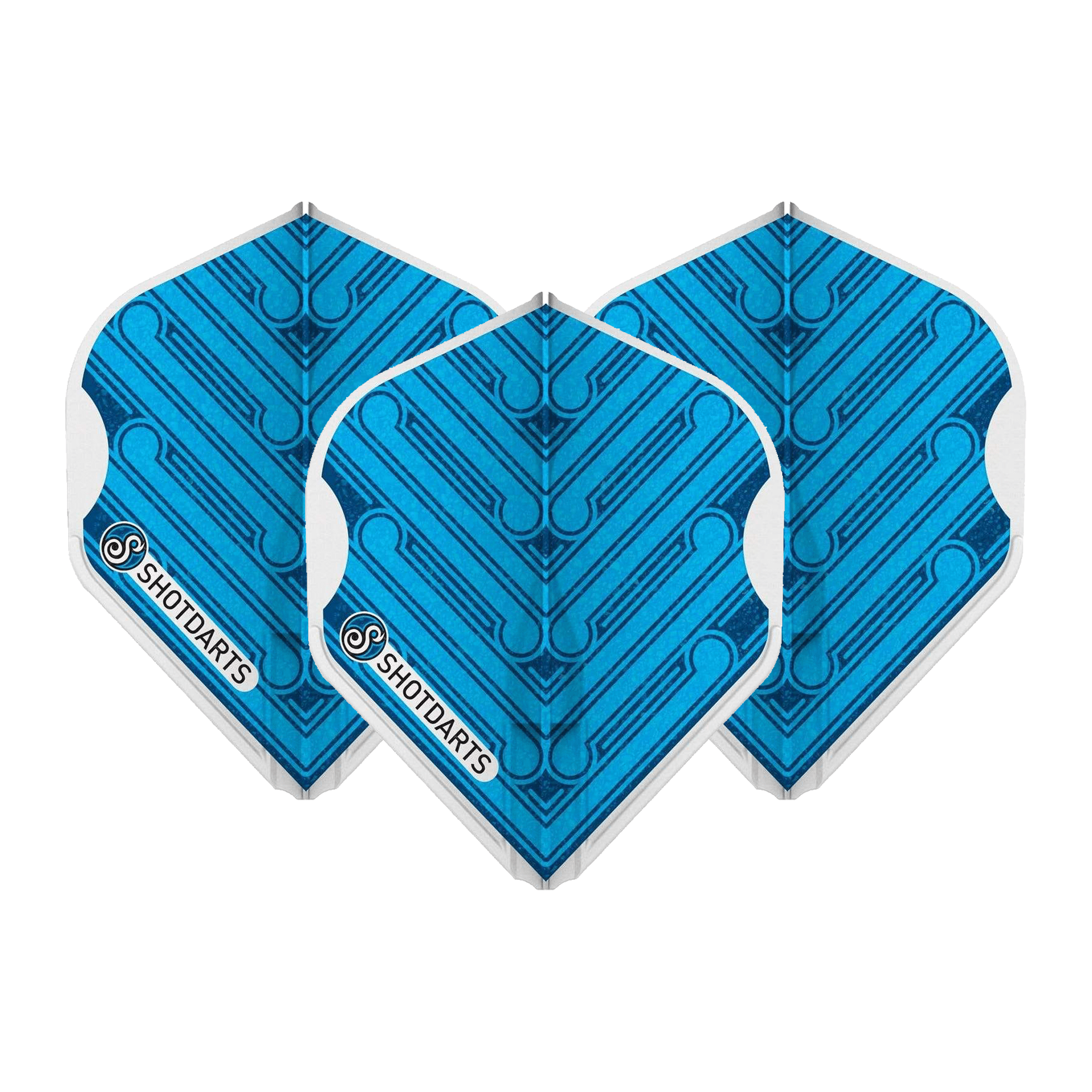 Shot Manu - Moulded Dart Flights L-Style / Blue Flights