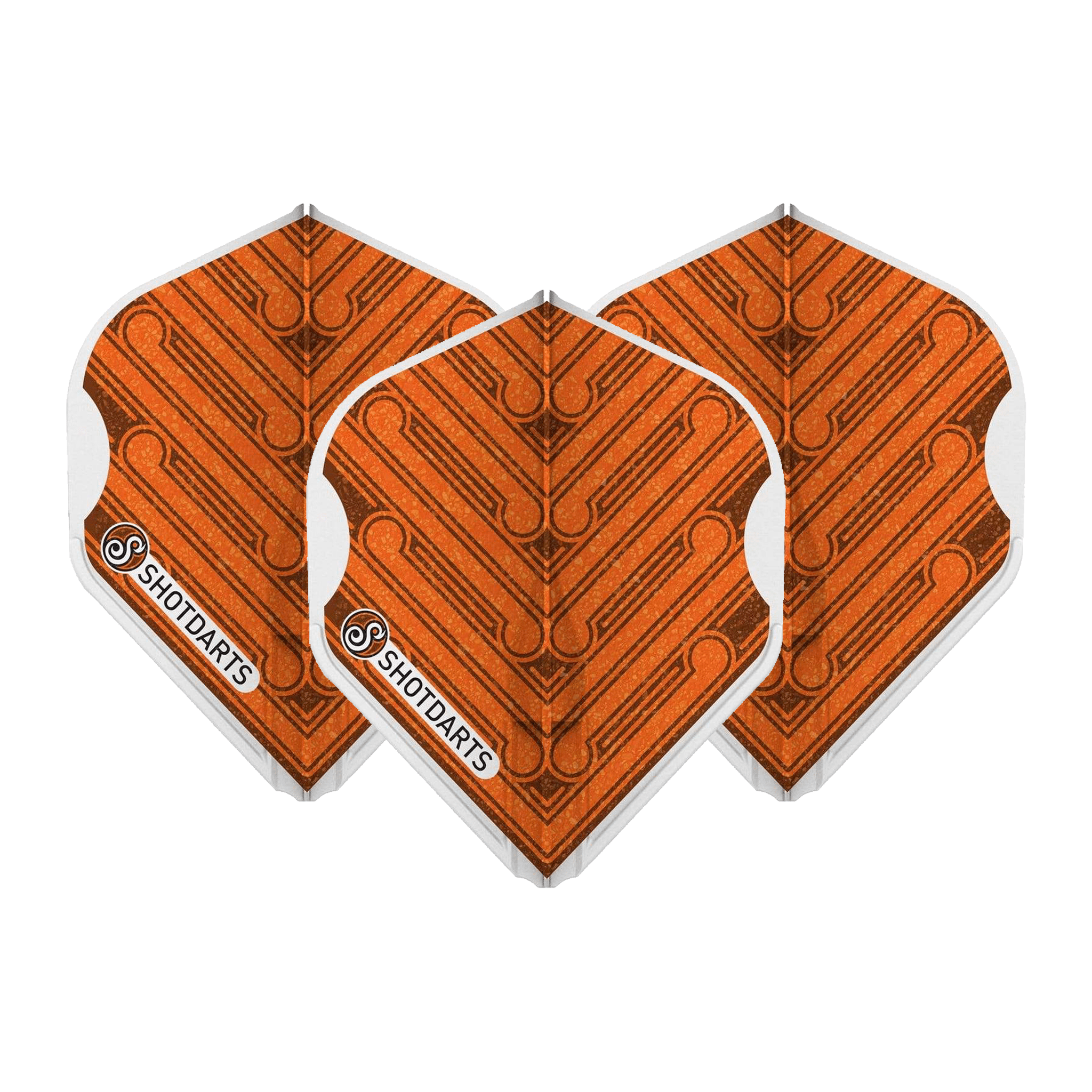 Shot Manu - Moulded Dart Flights L-Style / Orange Flights