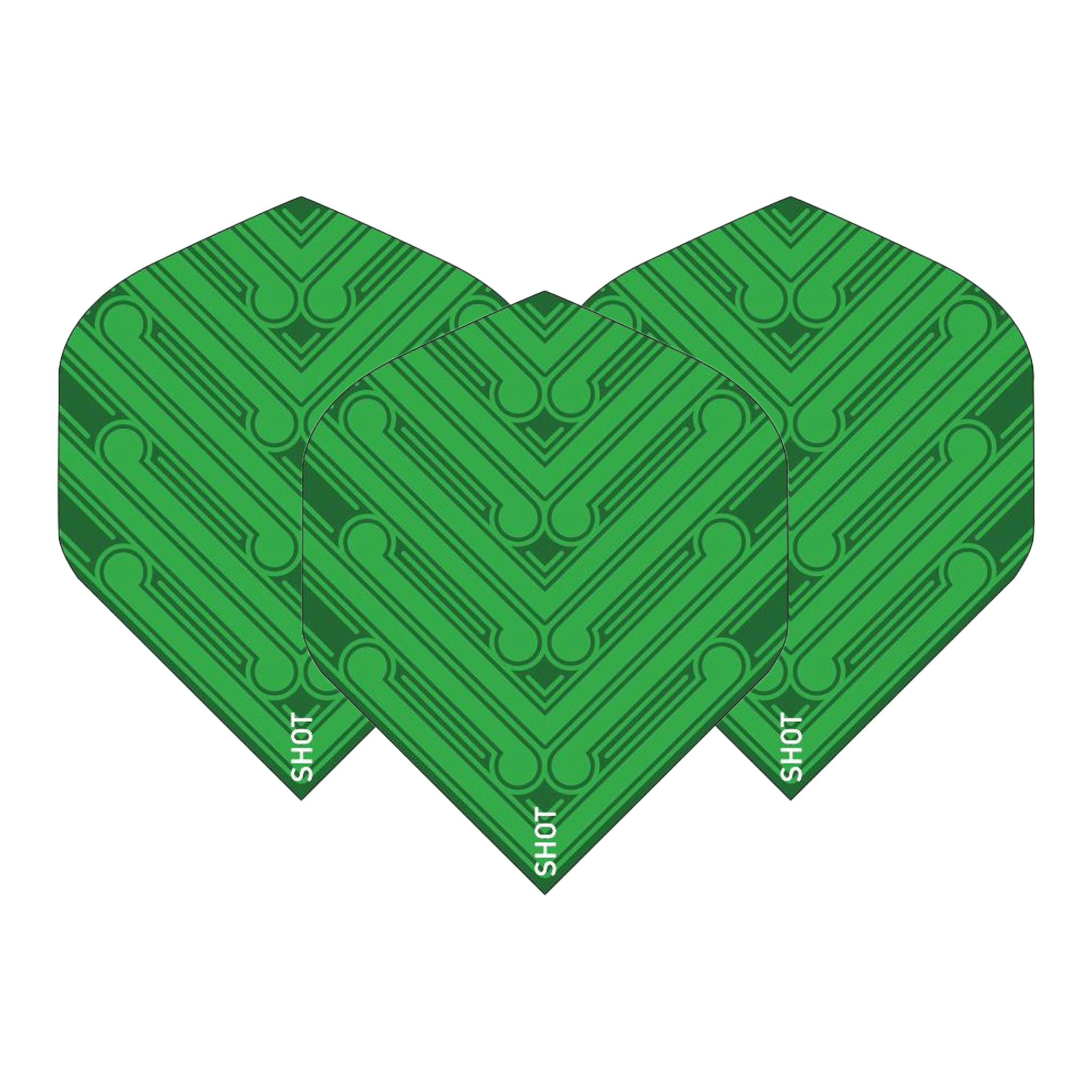 Shot Manu Standard Dart Flights Green Flights