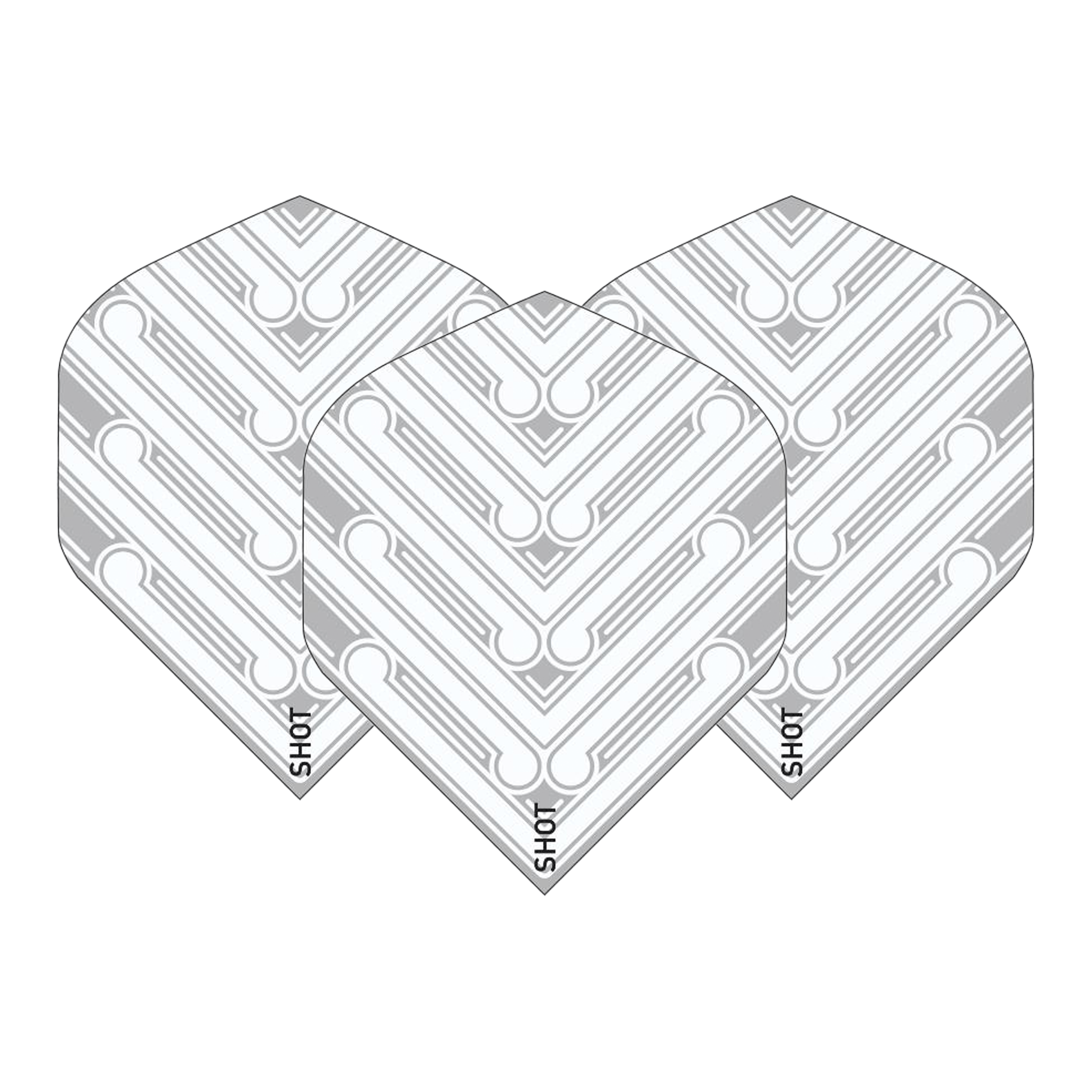 Shot Manu Standard Dart Flights White Flights