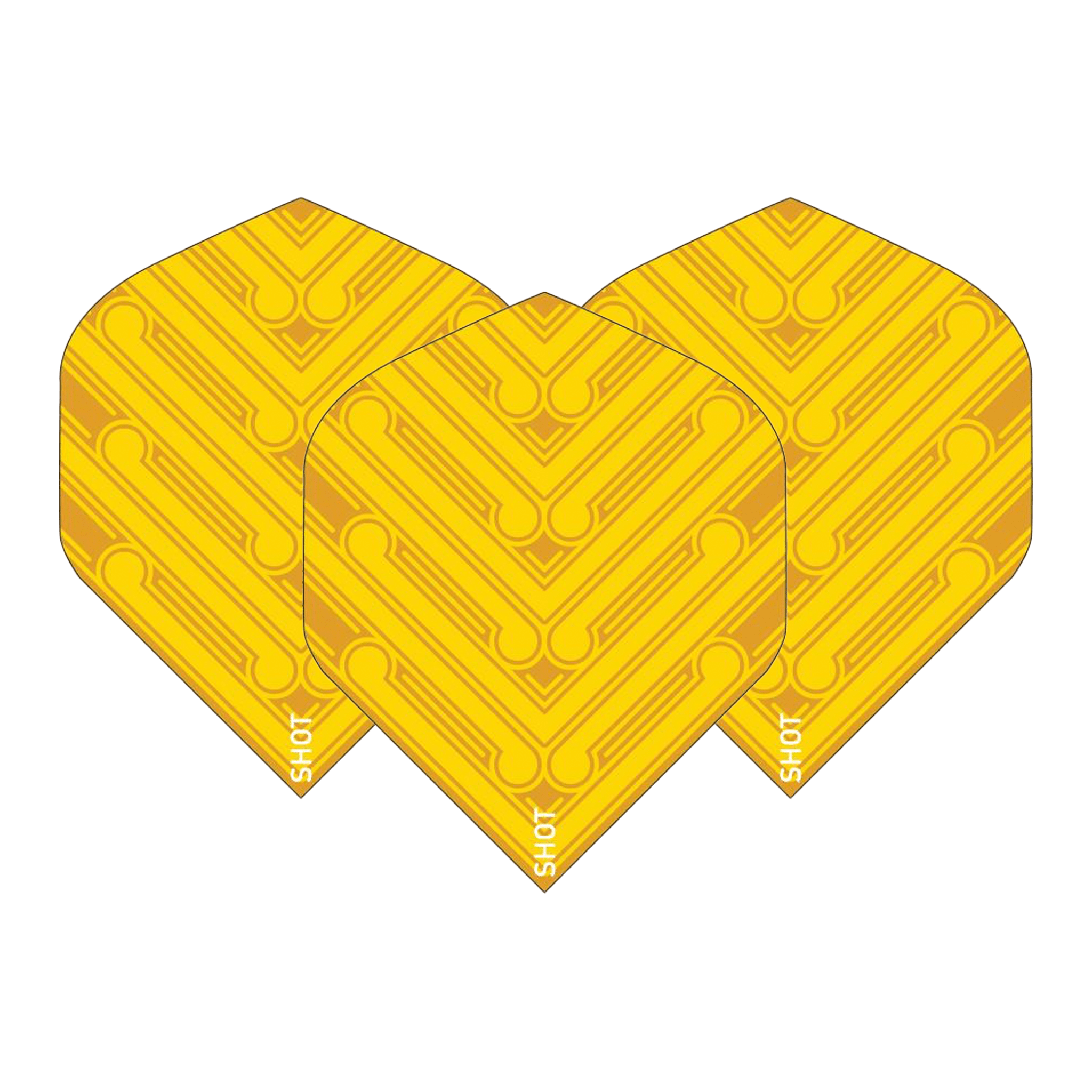 Shot Manu Standard Dart Flights Yellow Flights