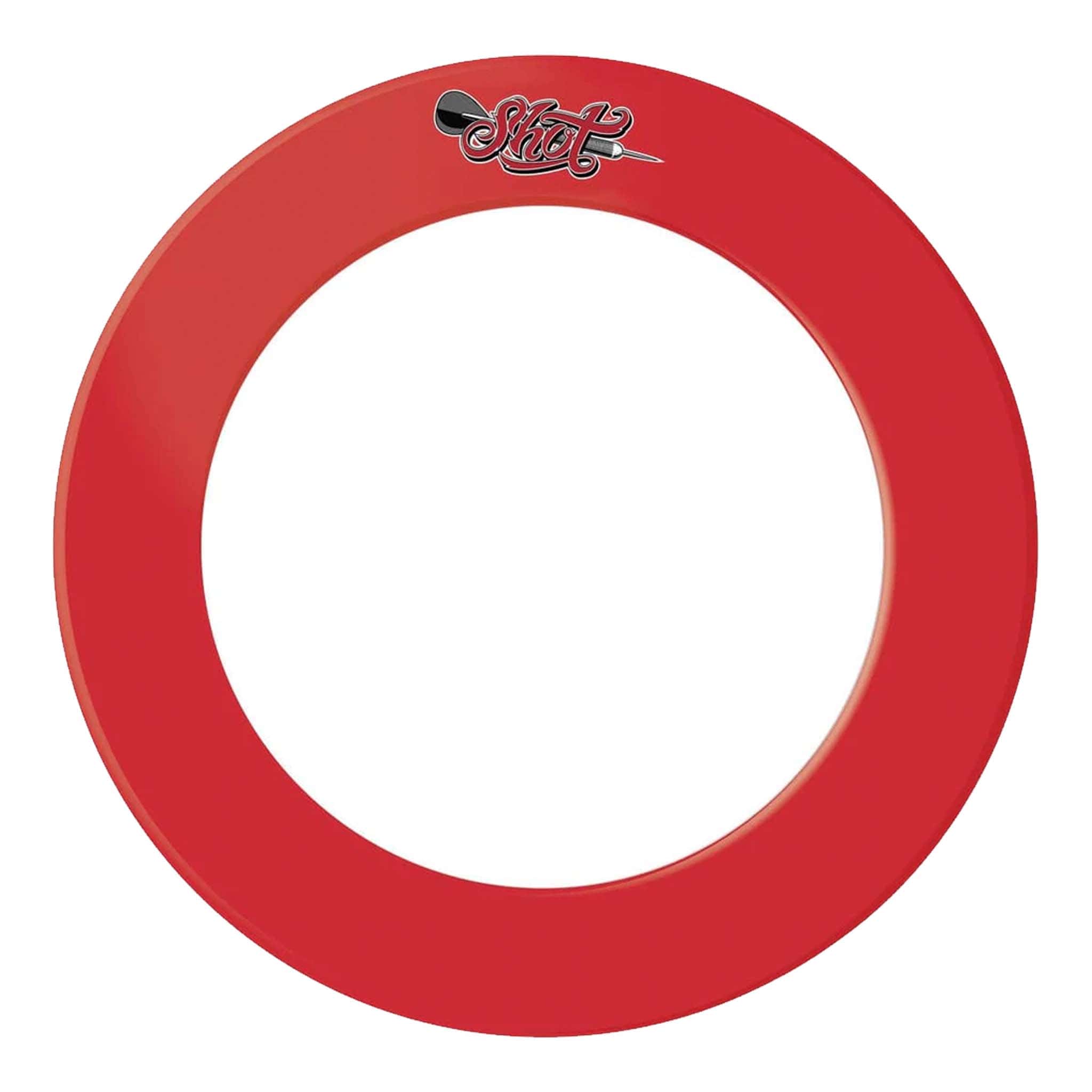Shot One Piece Dartboard Surround Red Boards
