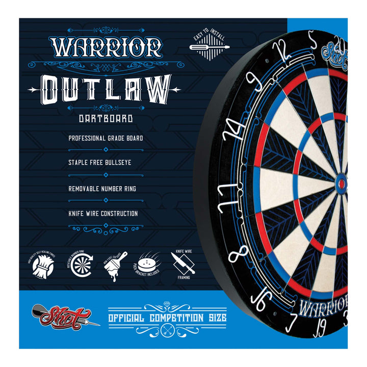 Shot Outlaw Dartboard & Quantum Cabinet Bundle Boards