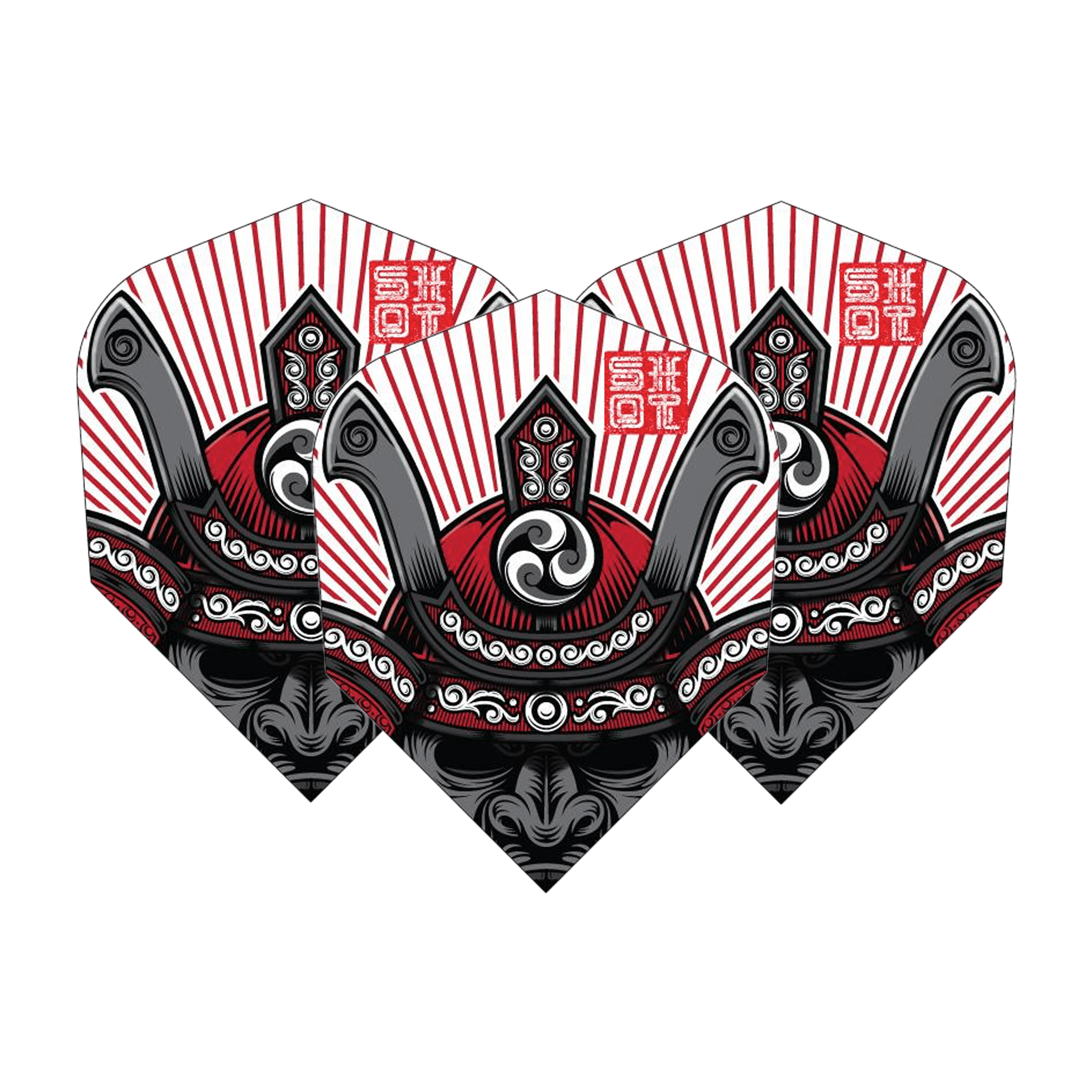Shot Ronin Rei Small Standard Dart Flights Red/Black Flights