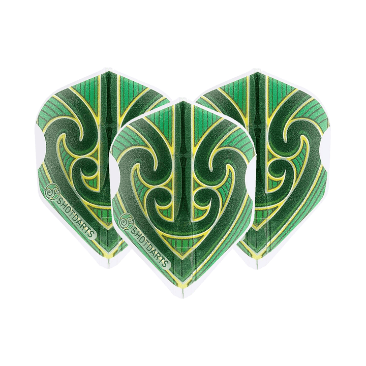 Shot Toa KotaKota L-Style EZ Shape Moulded Dart Flights Green Flights