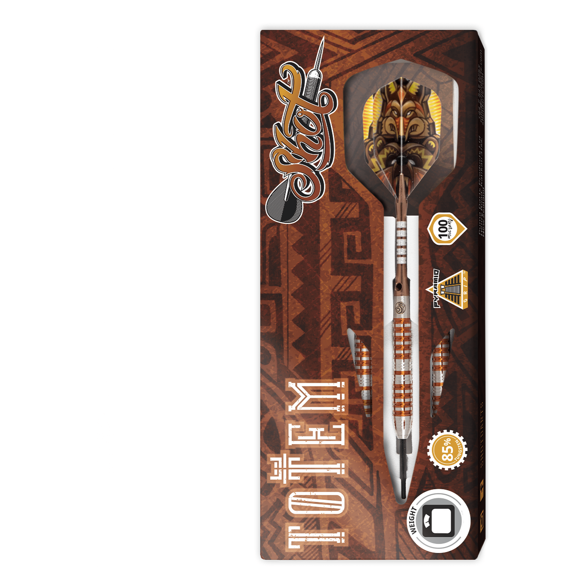 Shot Totem 3 Series Steel Tip Darts - 85% Tungsten - 22 Grams Darts