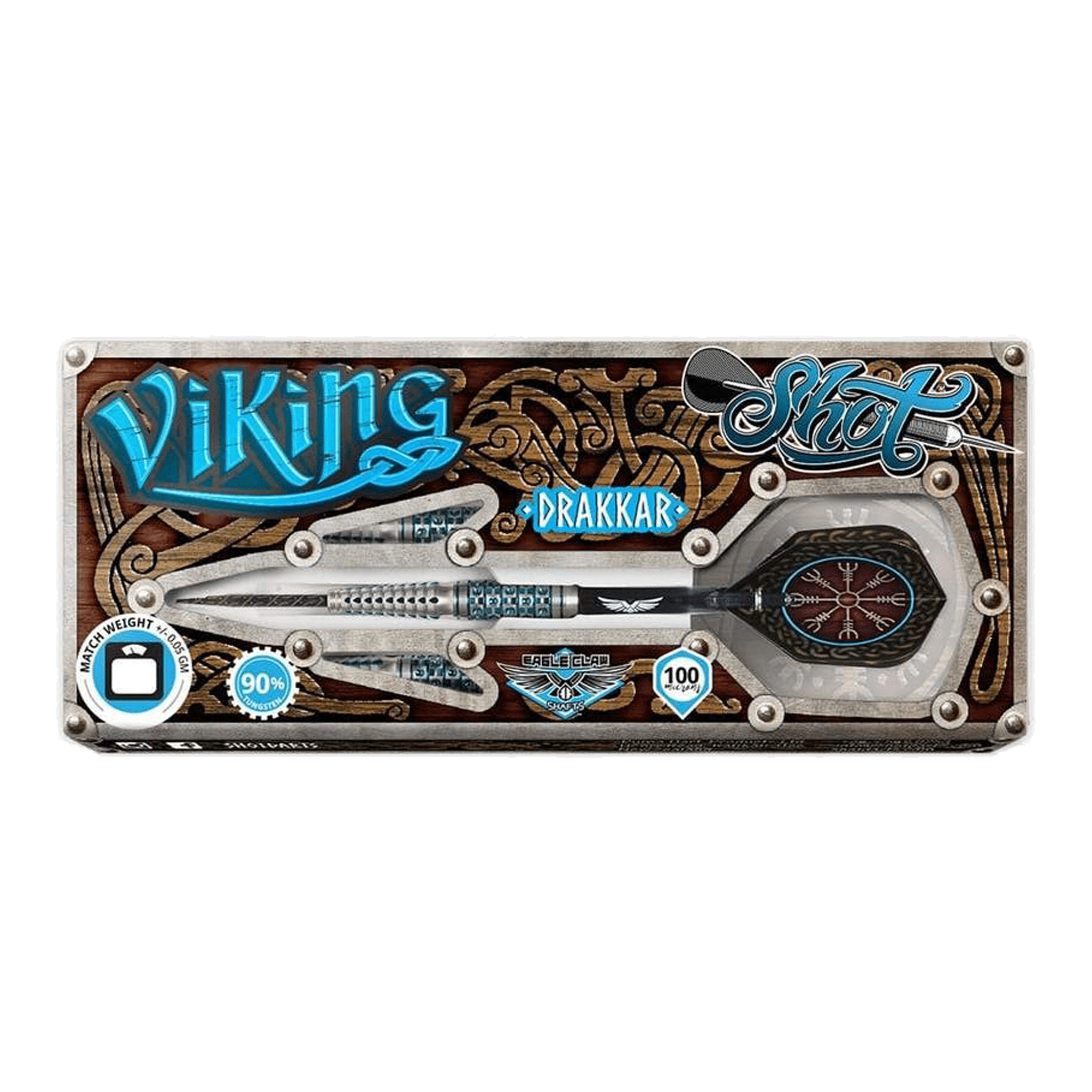 Shot Viking Drakkar Steel Tip Darts - 90% Tungsten - 23 Grams Darts