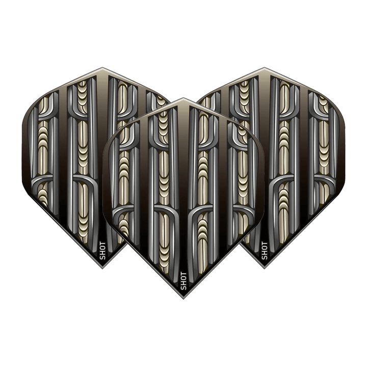 Shot Warrior - Dart Flights Rutene Black / Standard Flights