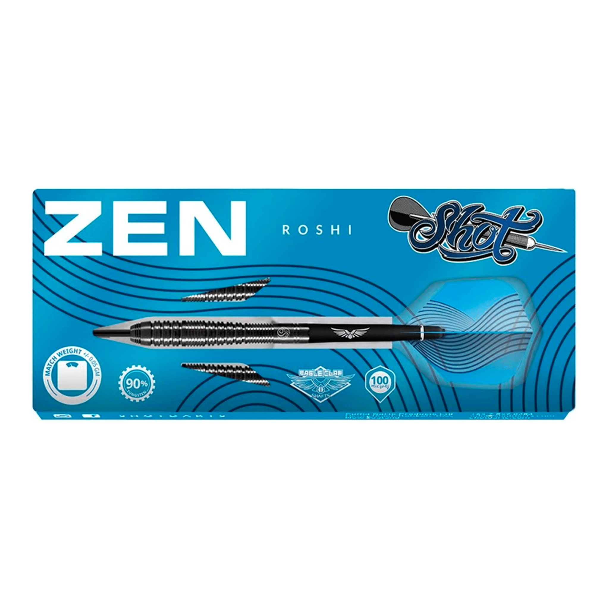 Shot Zen Roshi Steel Tip Darts - 90% Tungsten - 23 Grams Darts