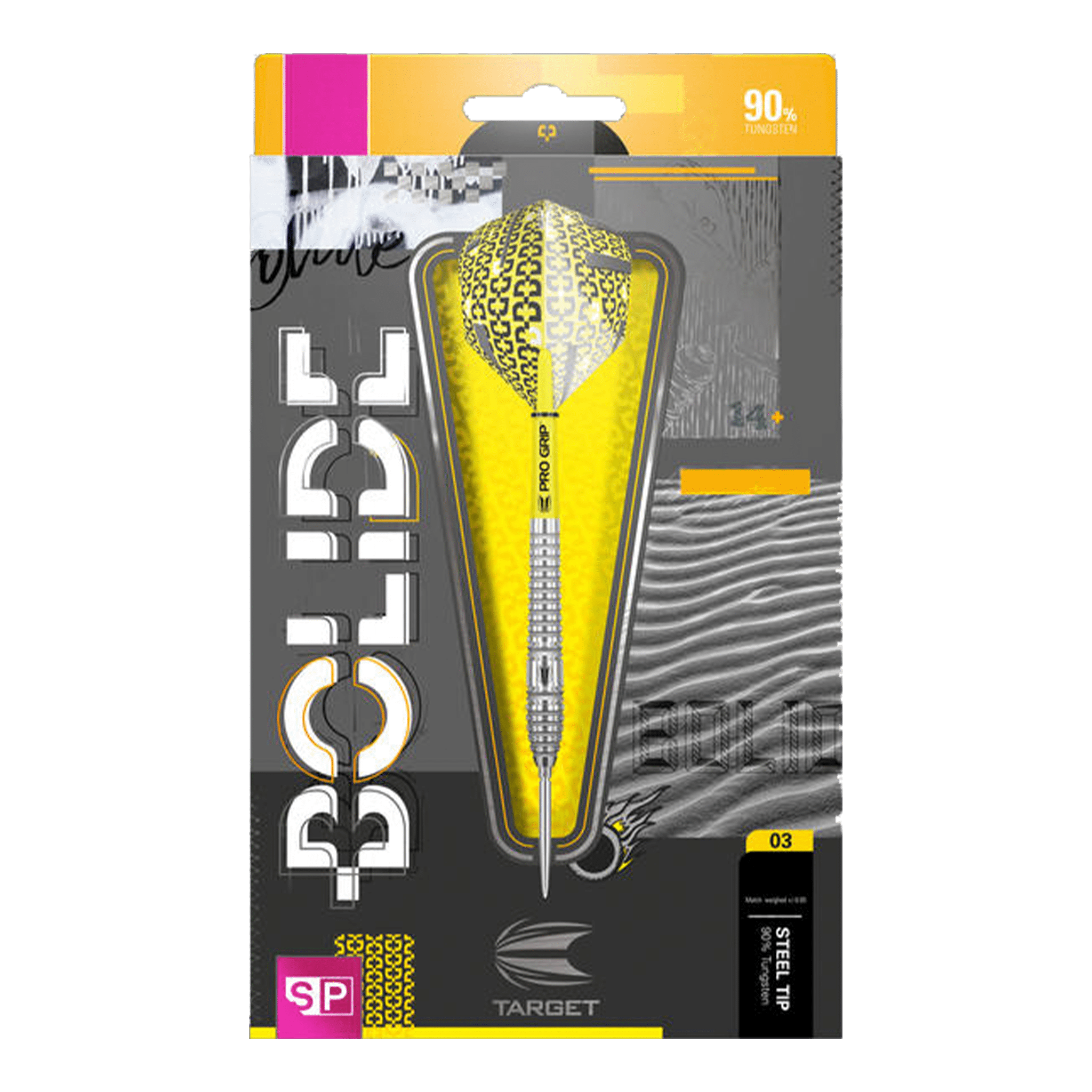 Target Bolide Swiss 03 Swiss Point Steel Tip Darts - 90% Tungsten - 22 Grams Darts