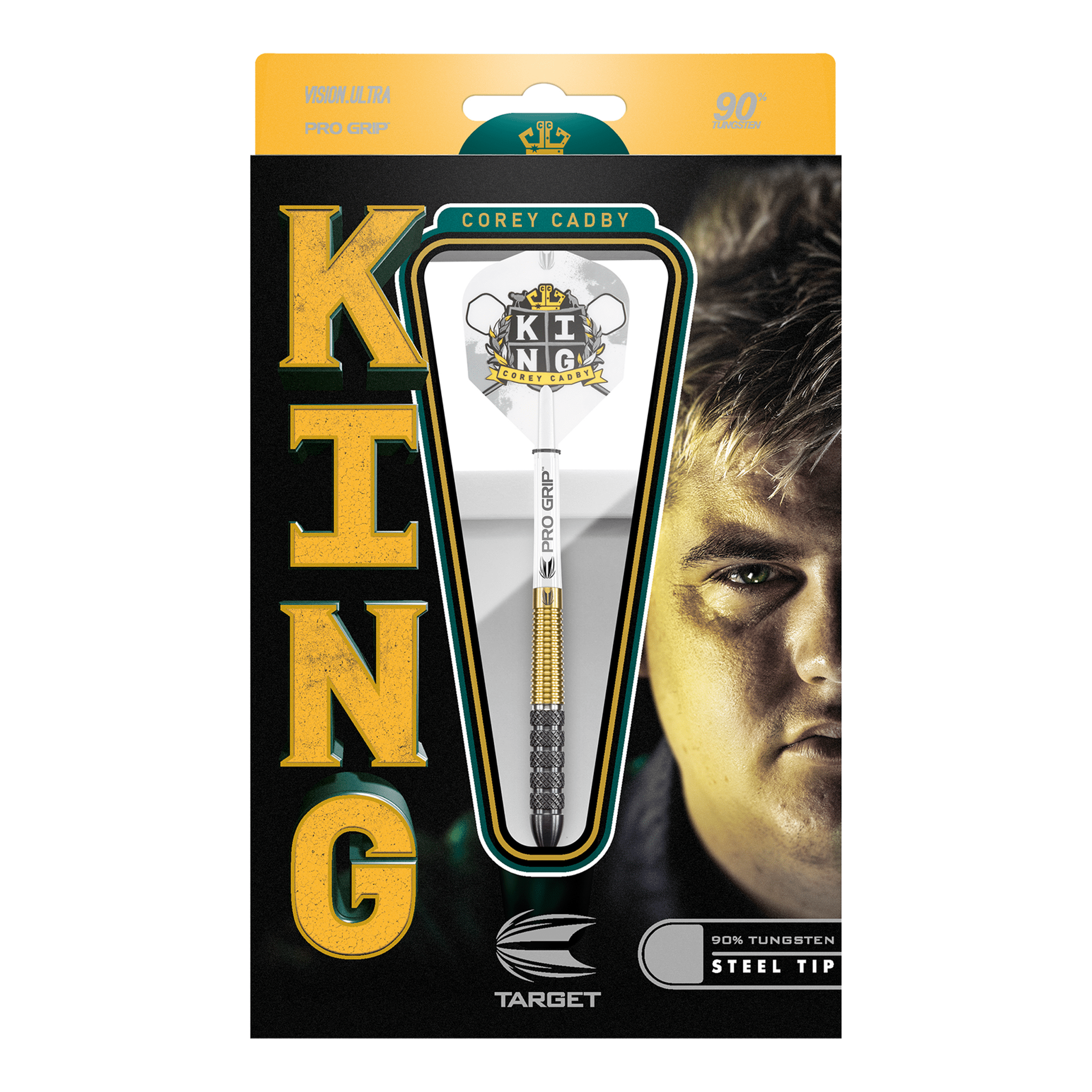 Target Corey King Cadby Steel Tip Darts - 90% Tungsten - 21 Grams Darts
