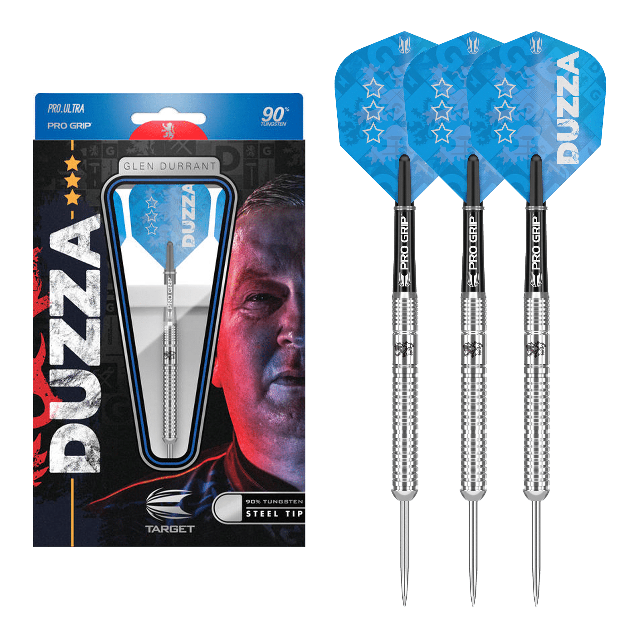 Target Glen Durrant Gen 1 Steel Tip Darts - 90% Tungsten - 22 Grams Darts