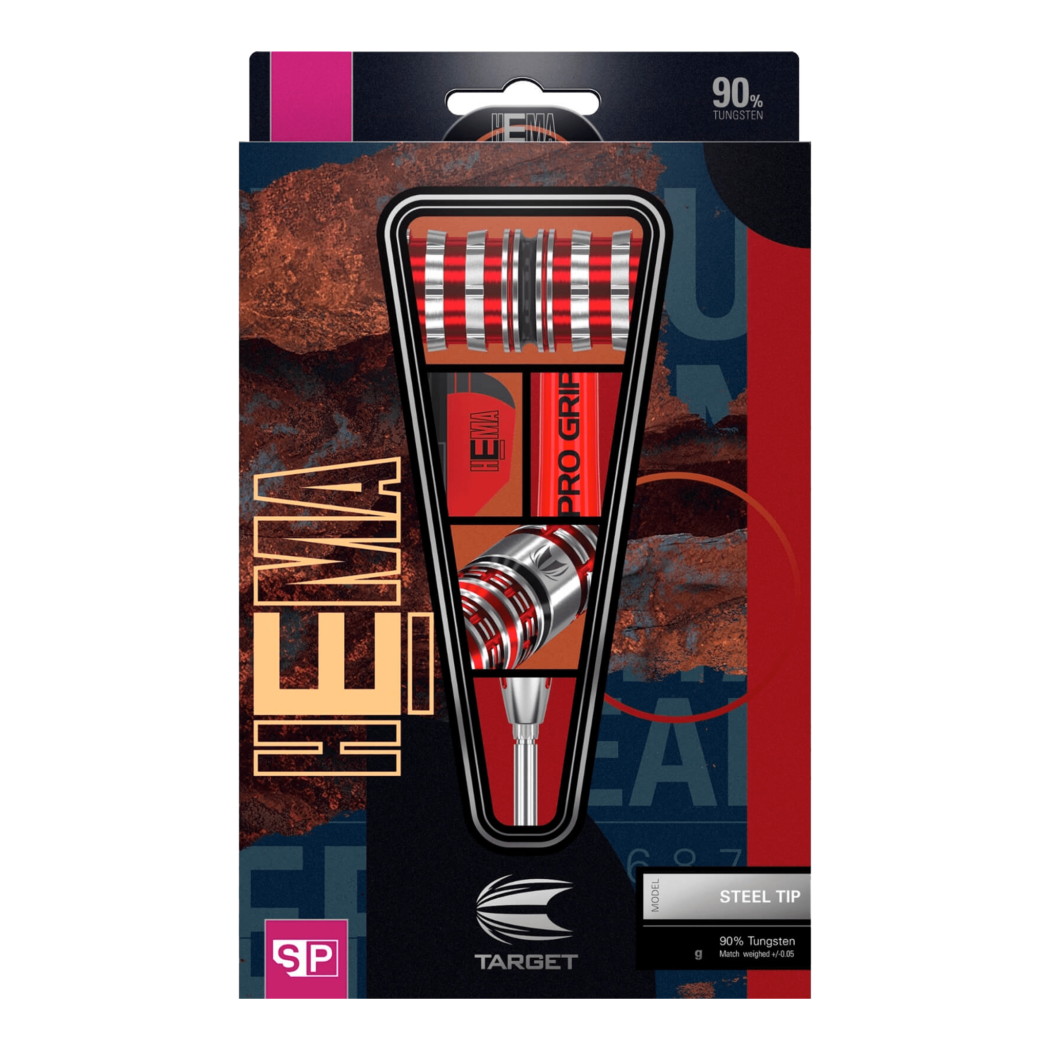 Target Hema 03 Swiss Point Steel Tip Darts - 90% Tungsten - 23 Grams Darts