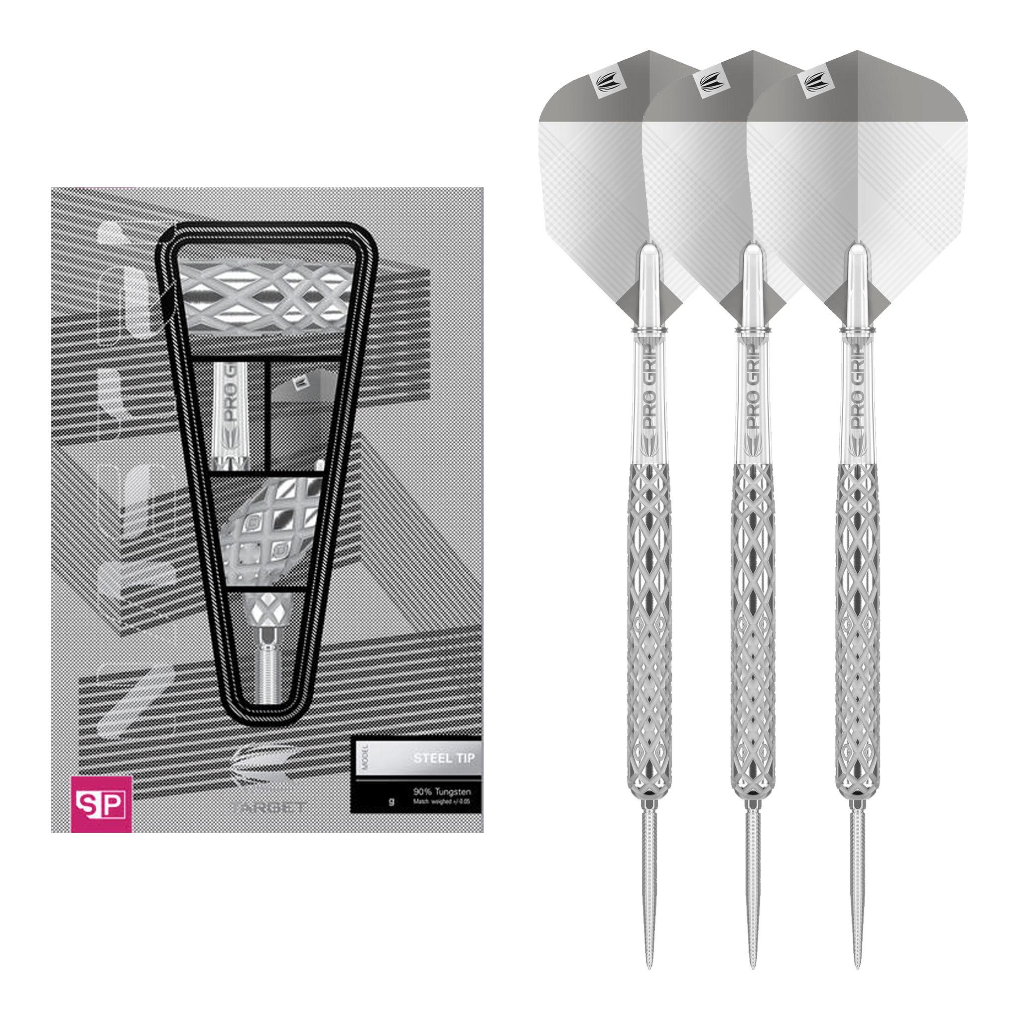 Target Nastri 03 Swiss Point Steel Tip Darts - 90% Tungsten - 22 Grams Darts