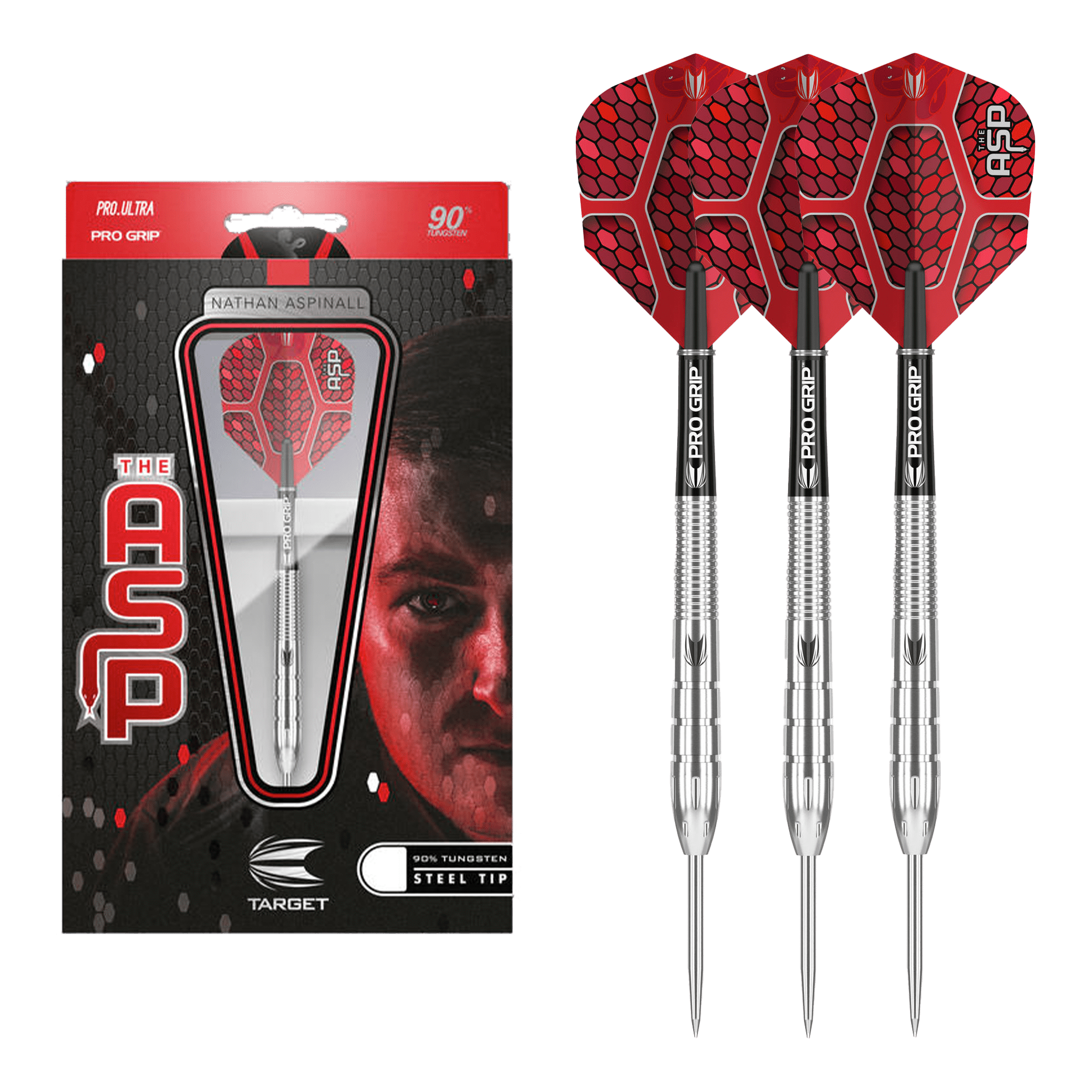 Target Nathan Aspinall Gen 1 Nickel Tip Darts - 90% Tungsten - 22 Grams Darts