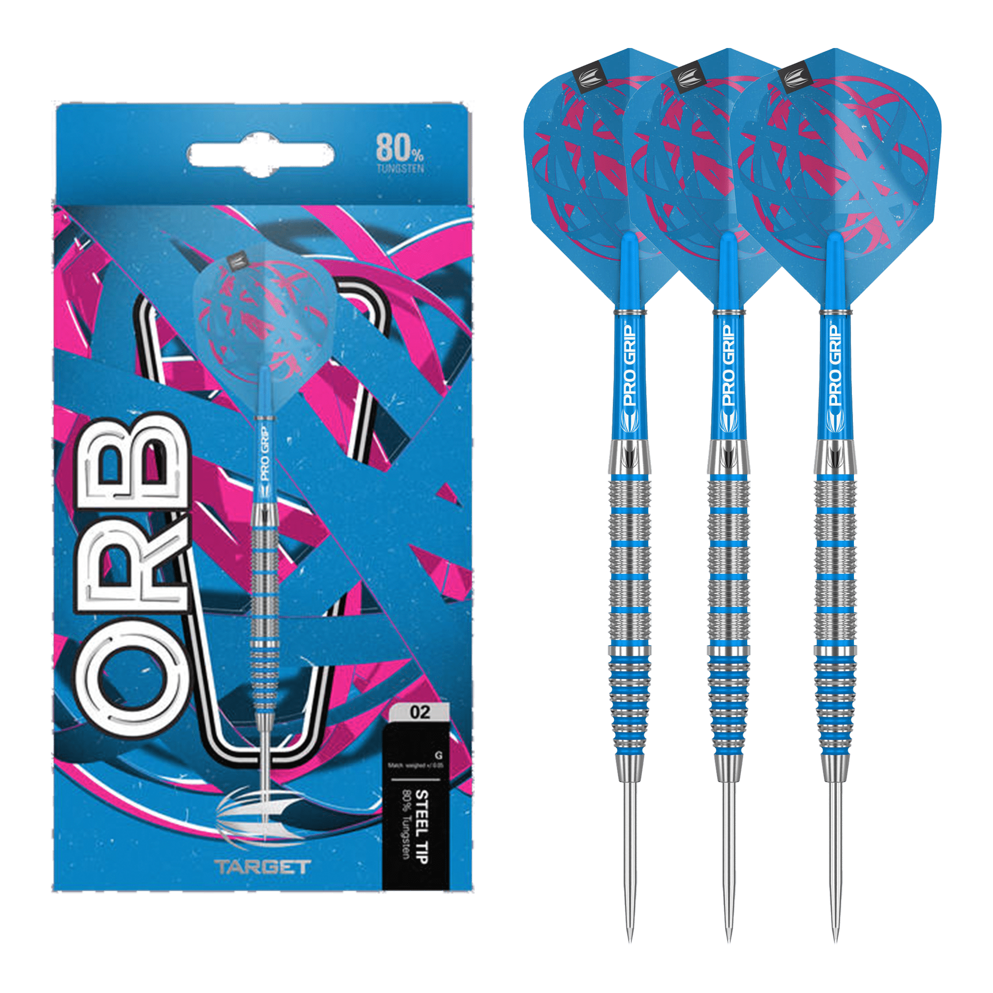 Target Orb 02 Steel Tip Darts - 80% Tungsten - 22 Grams Darts