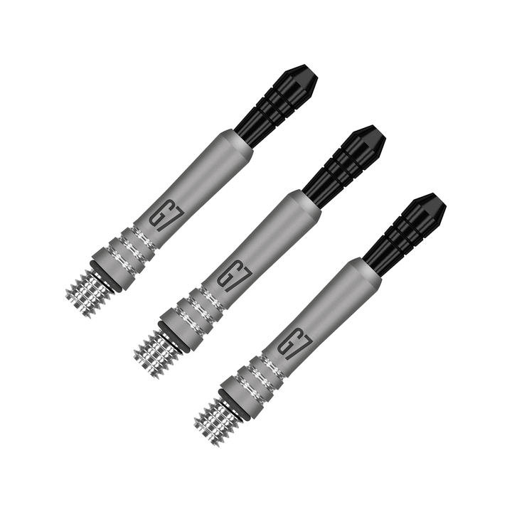 Target Phil Taylor Power Gen 7 Short (32.5mm) Titanium Dart Shafts Silver/Black Shafts