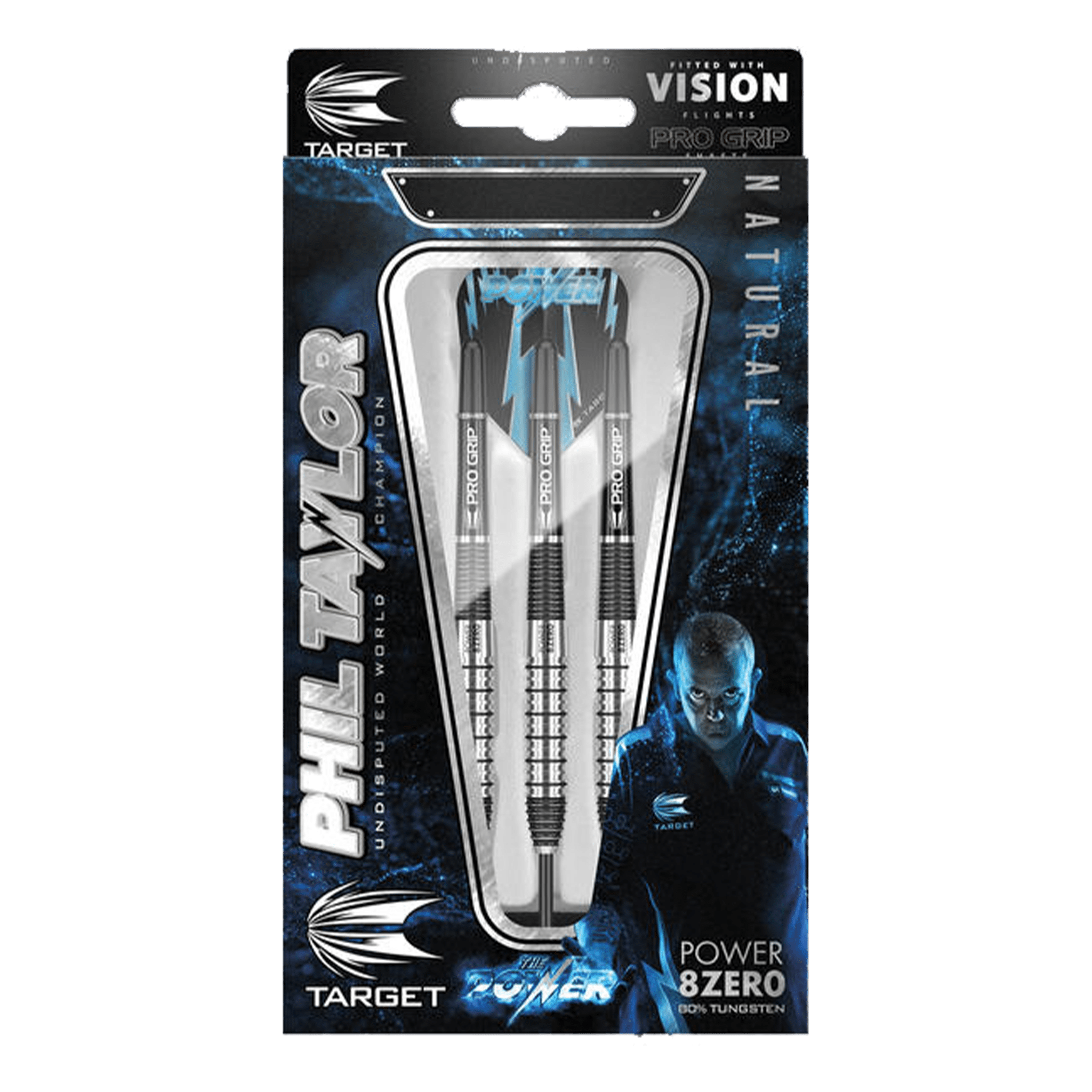 Target Power 8Zero 2 Nickel Tip Darts - 80% Tungsten - 22 Grams Darts