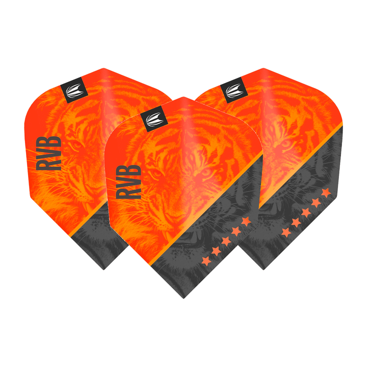 Target RVB G4 Pro Ultra No. 6 Dart Flights Black/Orange Flights