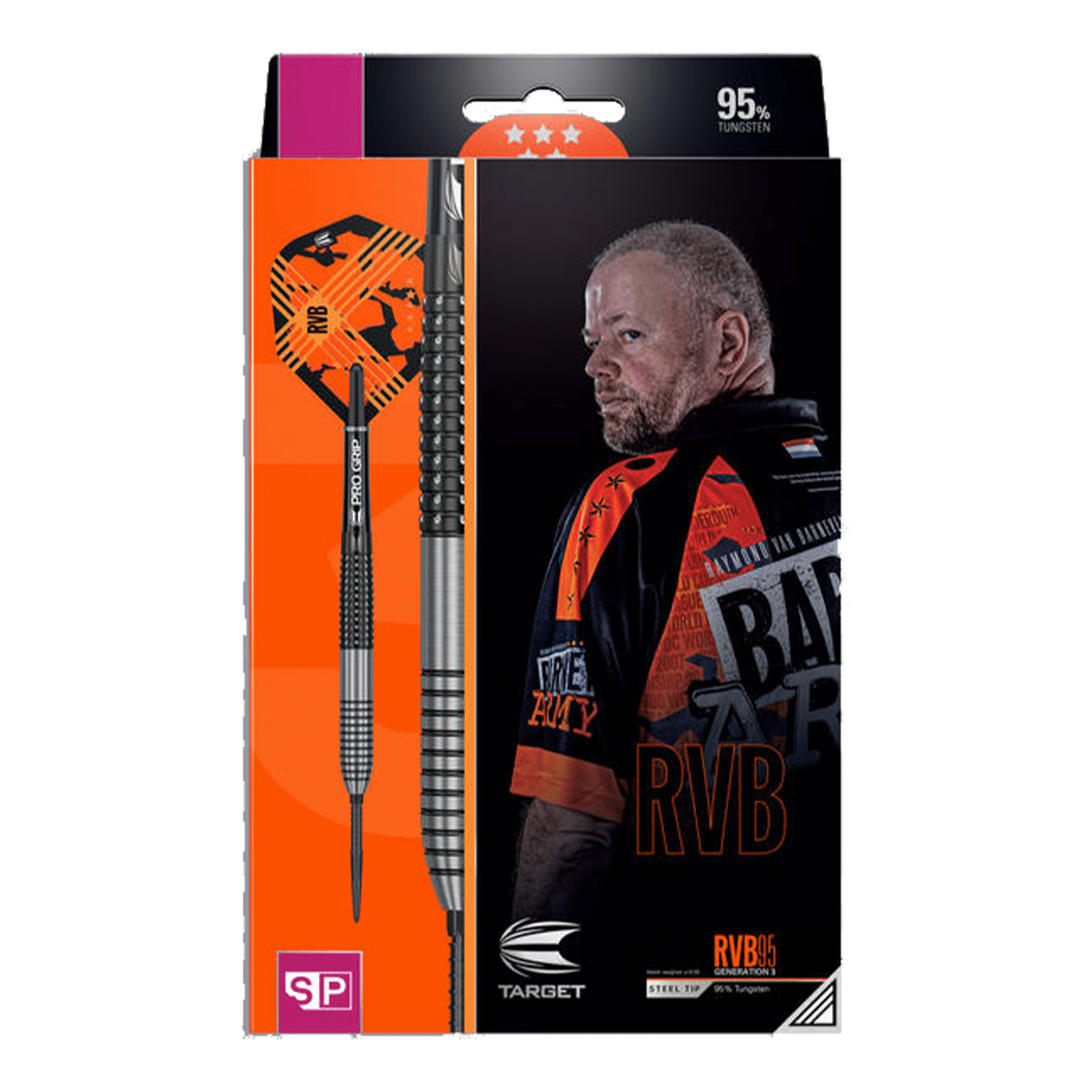 Target RVB Gen 3 Swiss Point Steel Tip Darts - 95% Tungsten - 21 Grams Darts