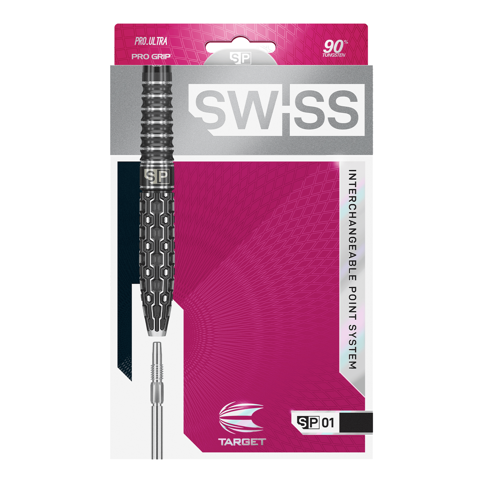 Target Swiss SP01 Swiss Point Steel Tip Darts - 90% Tungsten - 22 Grams Darts
