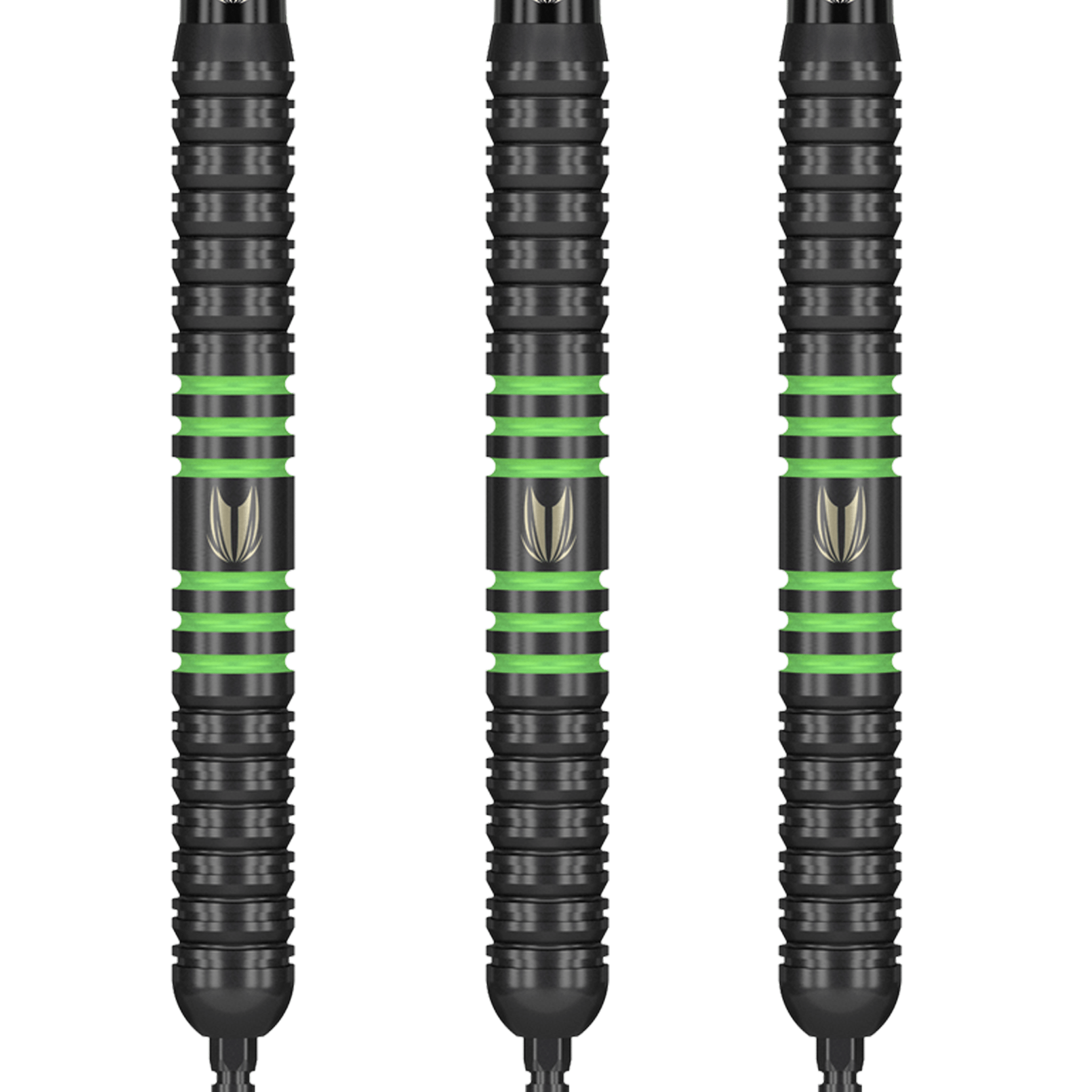 Target Vapor 8 Black/Green Swiss Point Steel Tip Darts - 80% Tungsten - 22 Grams Darts