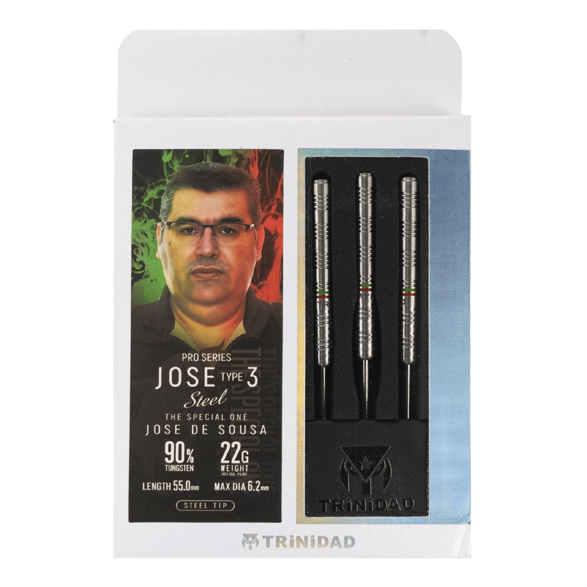 Trinidad Jose De Sousa Type 3  Steel Tip Darts - 90% Tungsten - 22 Grams Darts