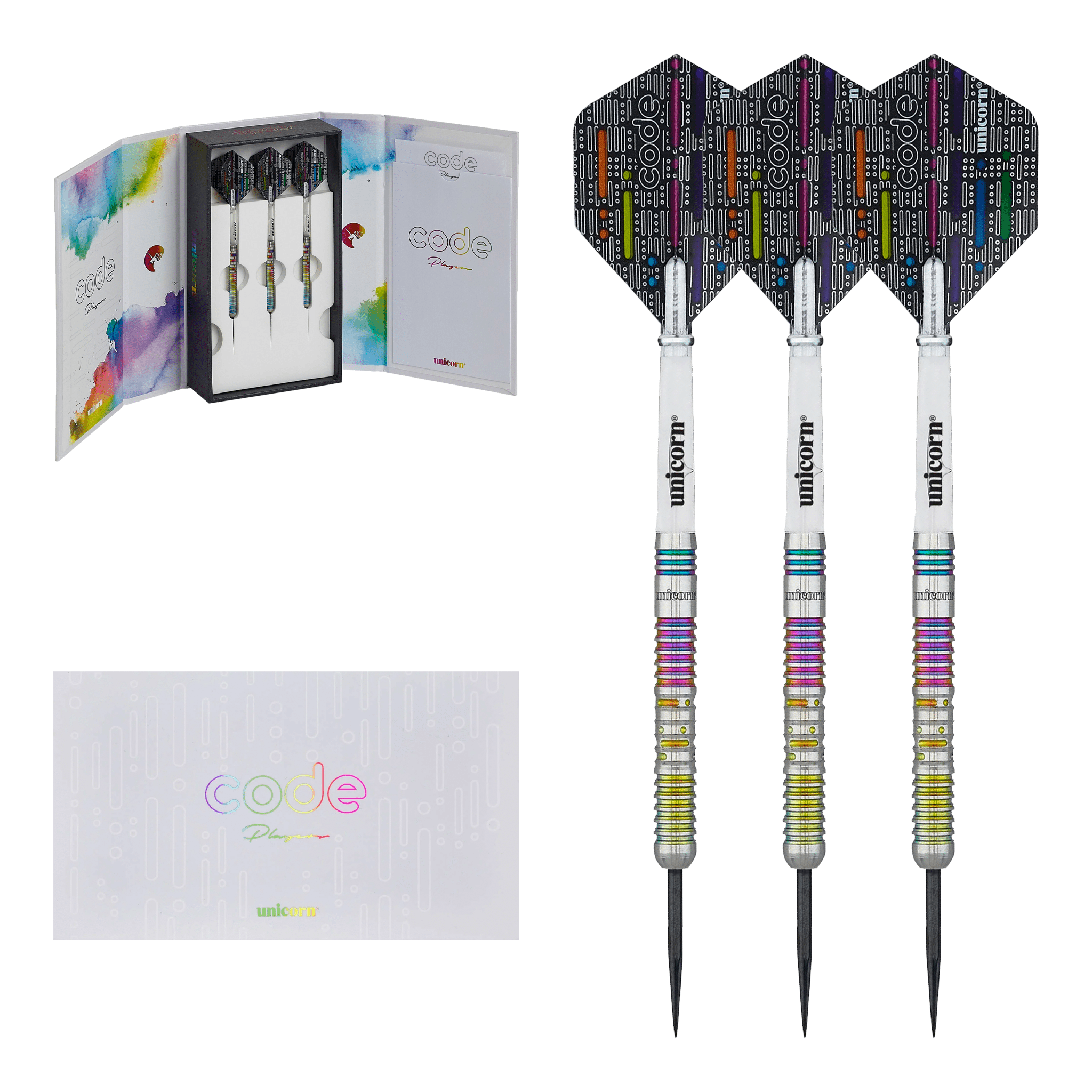 Unicorn Chris Dobey Code - 90% Tungsten Steel Tip Darts 21 Grams Darts