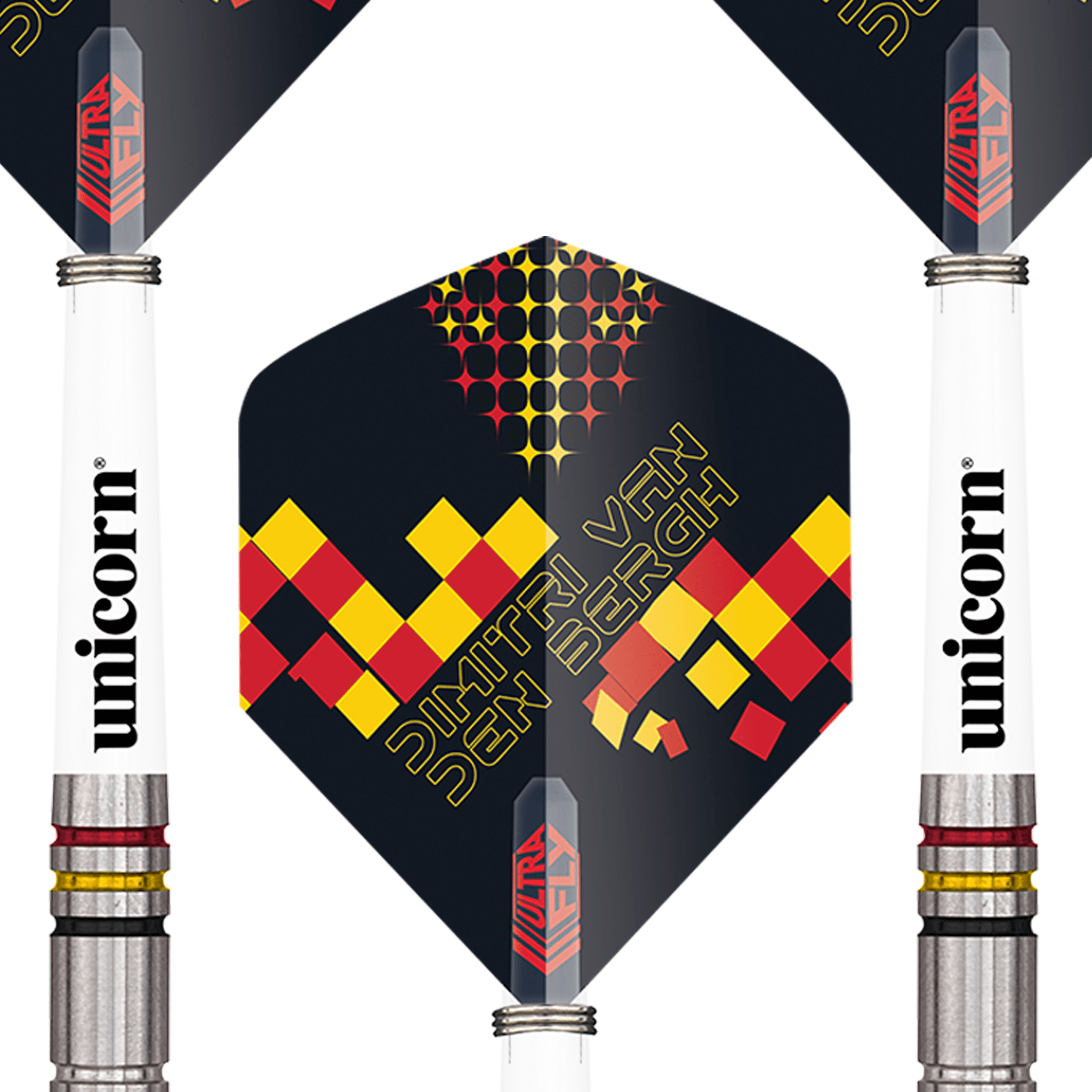 Unicorn Dimitri Van Den Bergh Premier Steel Tip Darts - 90% Tungsten - 21 Grams Darts