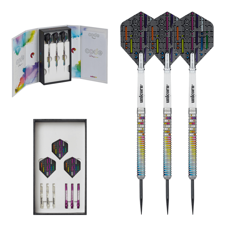Unicorn Gary Anderson Code Steel Tip Darts - 90% Tungsten - 21 Grams Darts