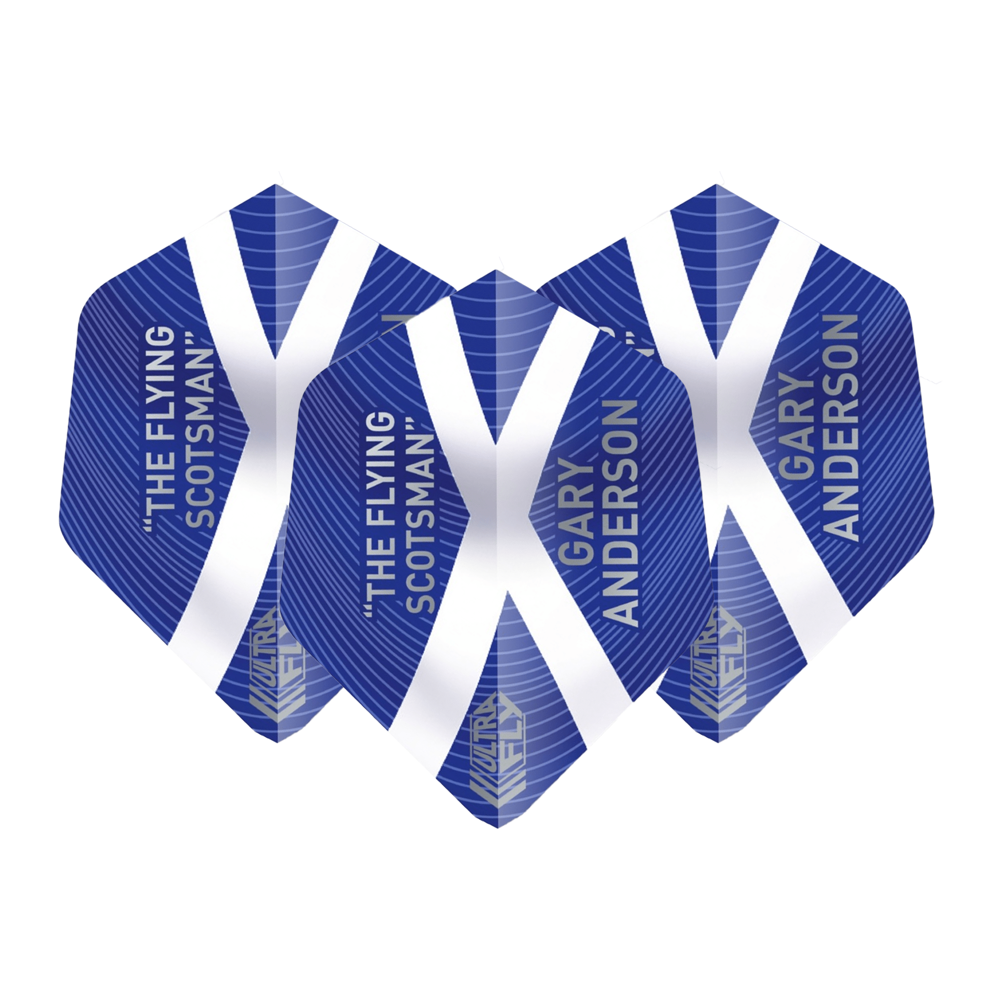 Unicorn Gary Anderson Flying Scotsman - Ultrafly Dart Flights AR1 / Blue Flights