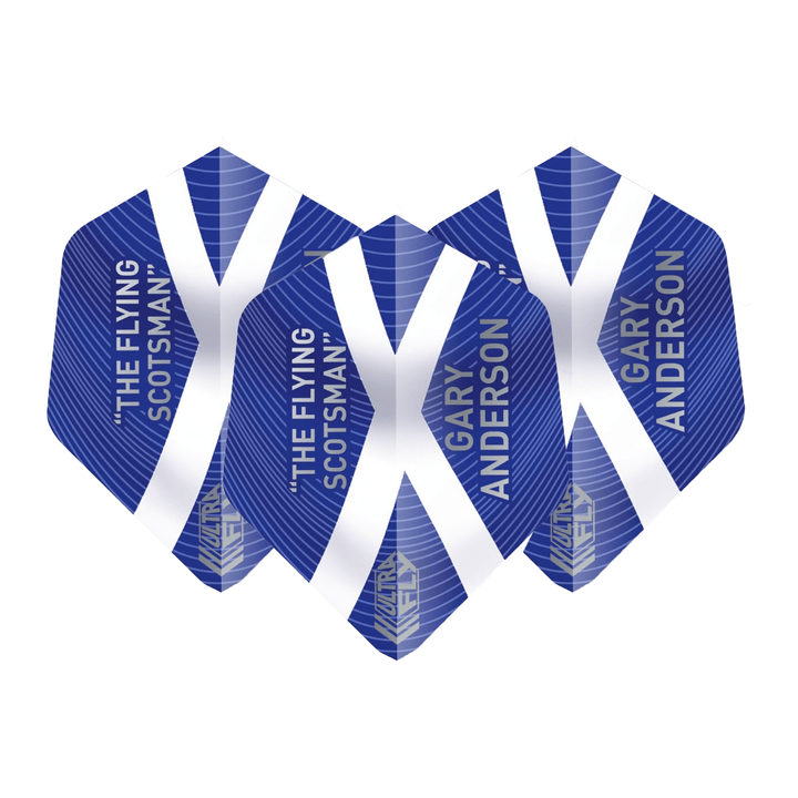 Unicorn Gary Anderson Flying Scotsman - Ultrafly Dart Flights AR1 / Blue Flights