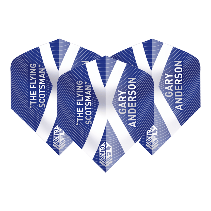 Unicorn Gary Anderson Flying Scotsman - Ultrafly Dart Flights Big Wing / Blue Flights