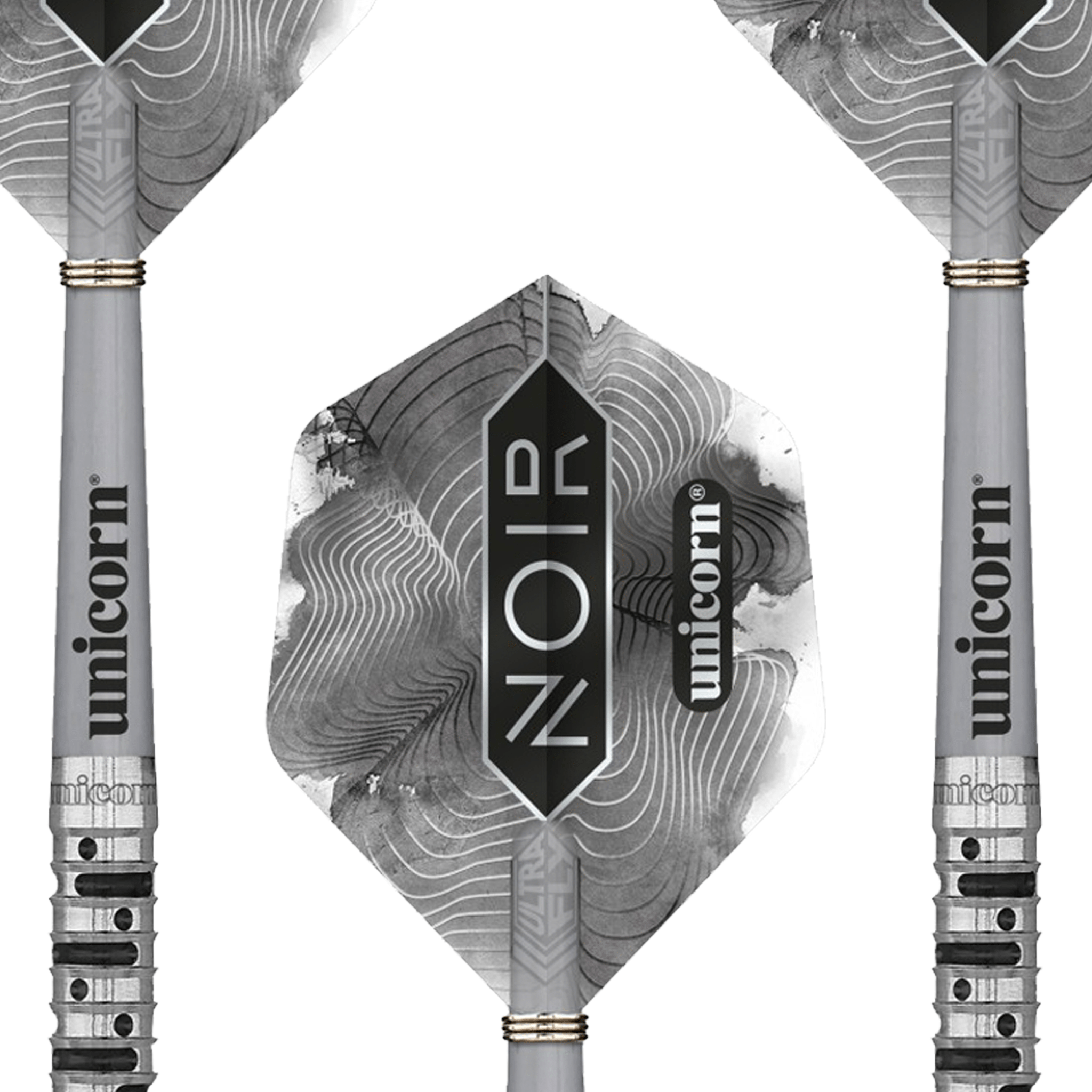 Unicorn Gary Anderson Noir Phase 5 Steel Tip Darts - 90% Tungsten - 21 Grams Darts